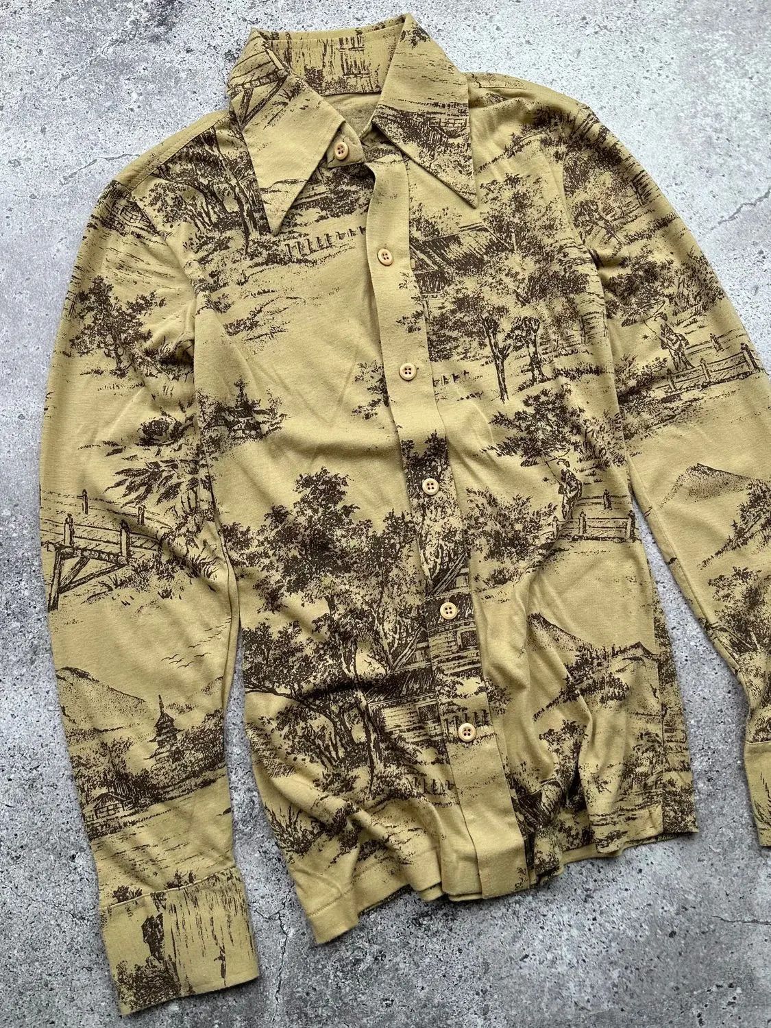 Vintage Vintage Printed Shirt C61(V453) Size M / US 6-8 / IT 42-44 - 2 Thumbnail