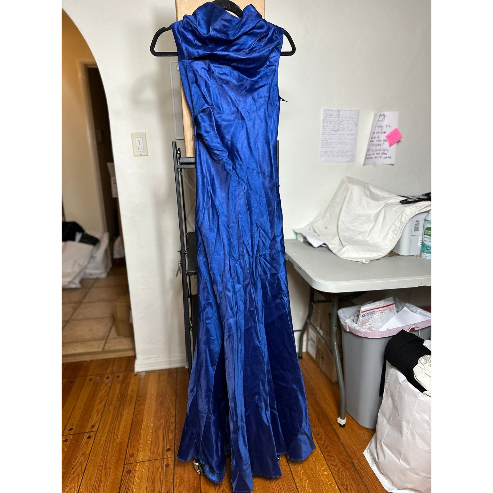 Staud STAUD Frida Silk Dress Deep Sea 0 Size XS / US 0-2 / IT 36-38 - 1 Thumbnail