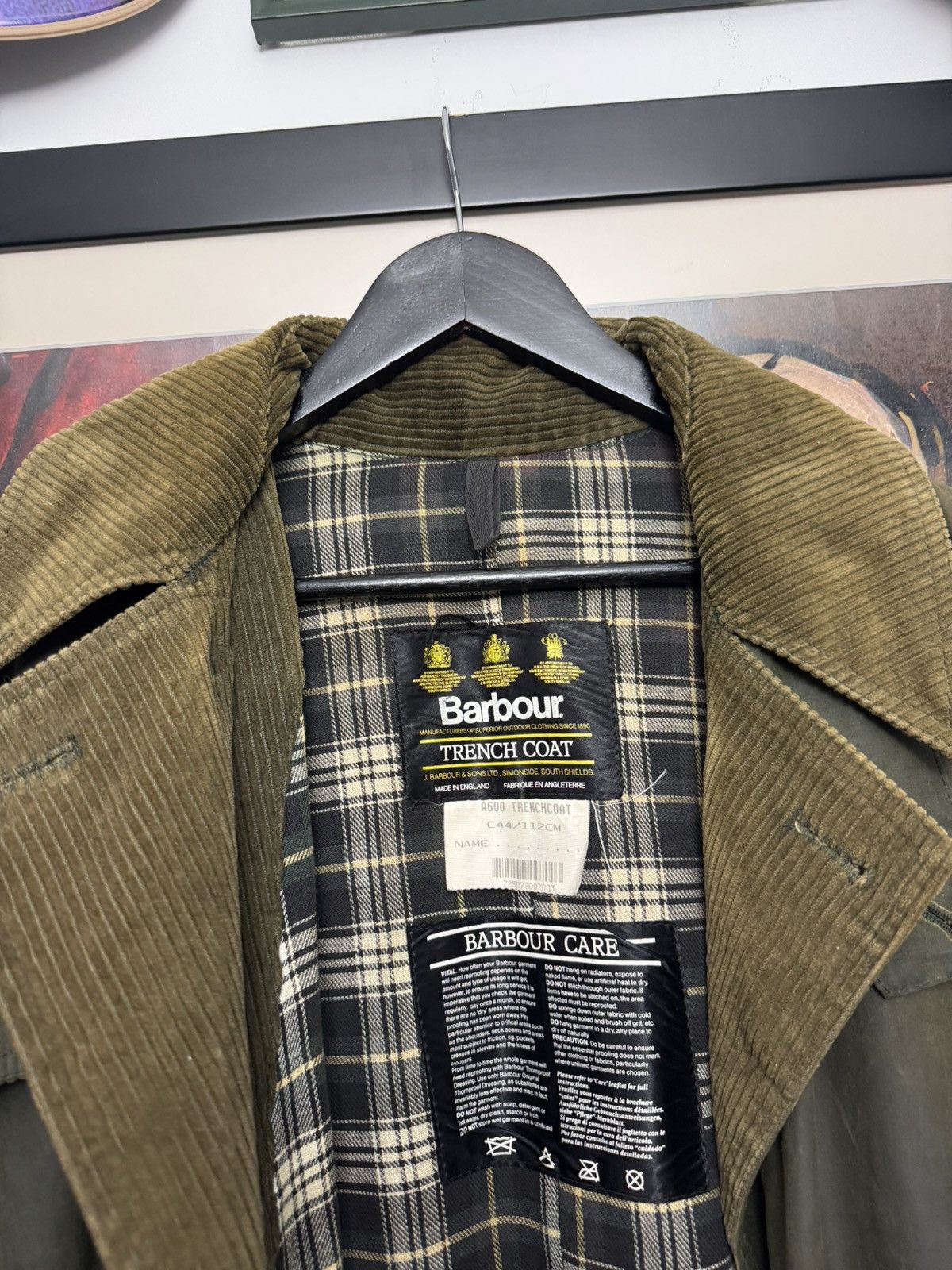 Barbour Vintage Barbour Trench Coat Waxed Jacket Corduroy Rare Hype Size US L / EU 52-54 / 3 - 4 Thumbnail