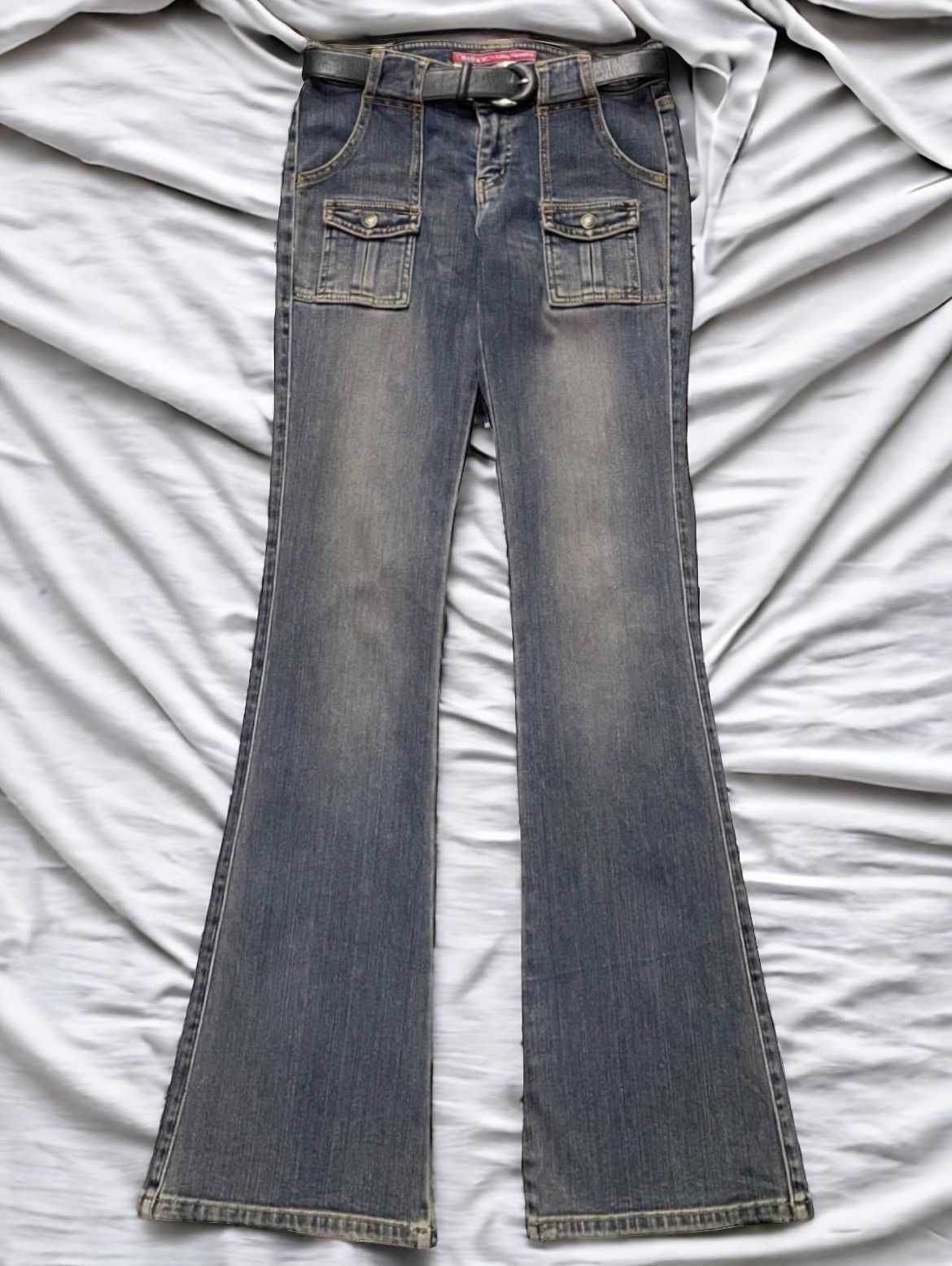 If Six Was Nine × Japanese Brand × Kansai Yamamoto Kansai Yamamoto Flared Bush Pants Jeans With Leather Belt Size US 28 / EU 44 - 1 Thumbnail
