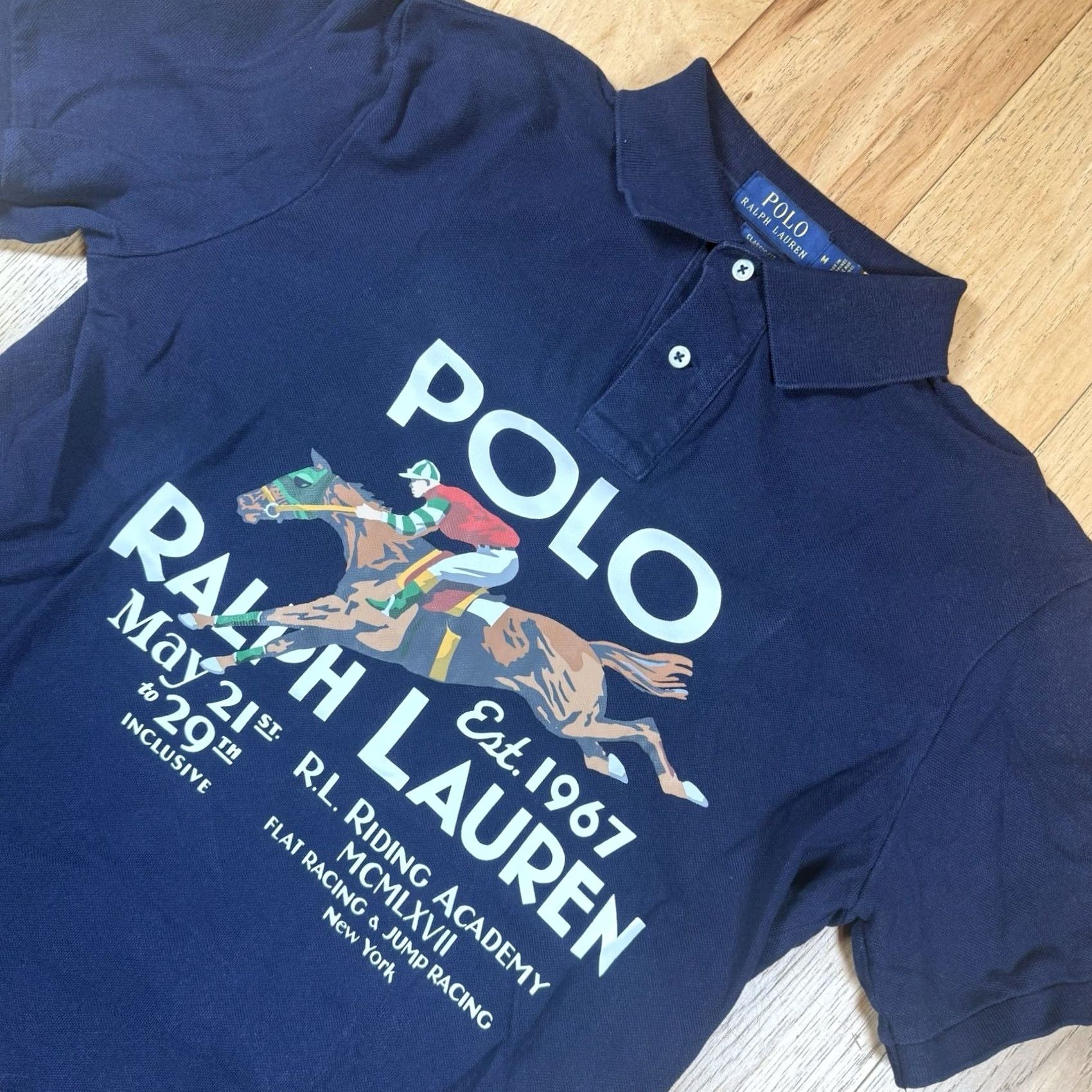 Ralph Lauren Ralph Lauren Polo Mens Medium Equestrian Riding Horse Sport Shirt Multi Color M Regular Shirt Size US M / EU 48-50 / 2 - 2 Thumbnail
