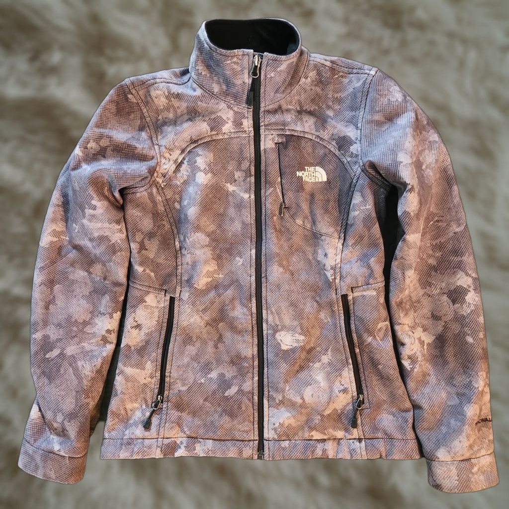 The North Face The North Face Soft Shell Jacket Womens XS Gray Camouflage Zip Windbreaker Regular Mid-Length Long Sleeve Size XS / US 0-2 / IT 36-38 - 1 Thumbnail