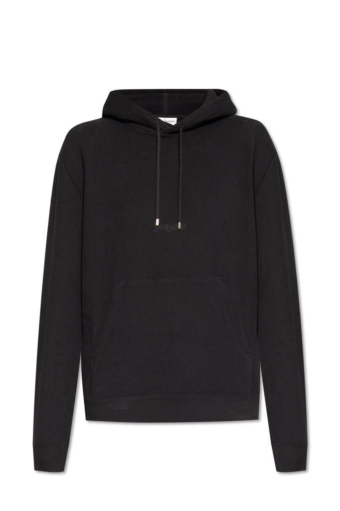 Saint Laurent Paris o1b1hav110425 SL Hoodie in Black Size S / US 4 / IT 40 - 1 Thumbnail