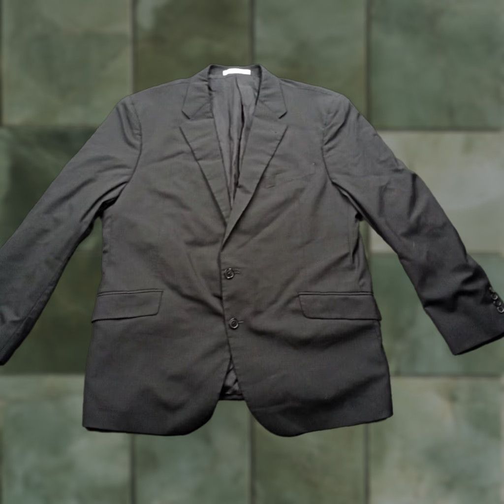 Joseph Abboud VINTAGE Joseph Abboud Blazer Men 46R Black Wool Solid Classic USA Size 46R - 1 Thumbnail