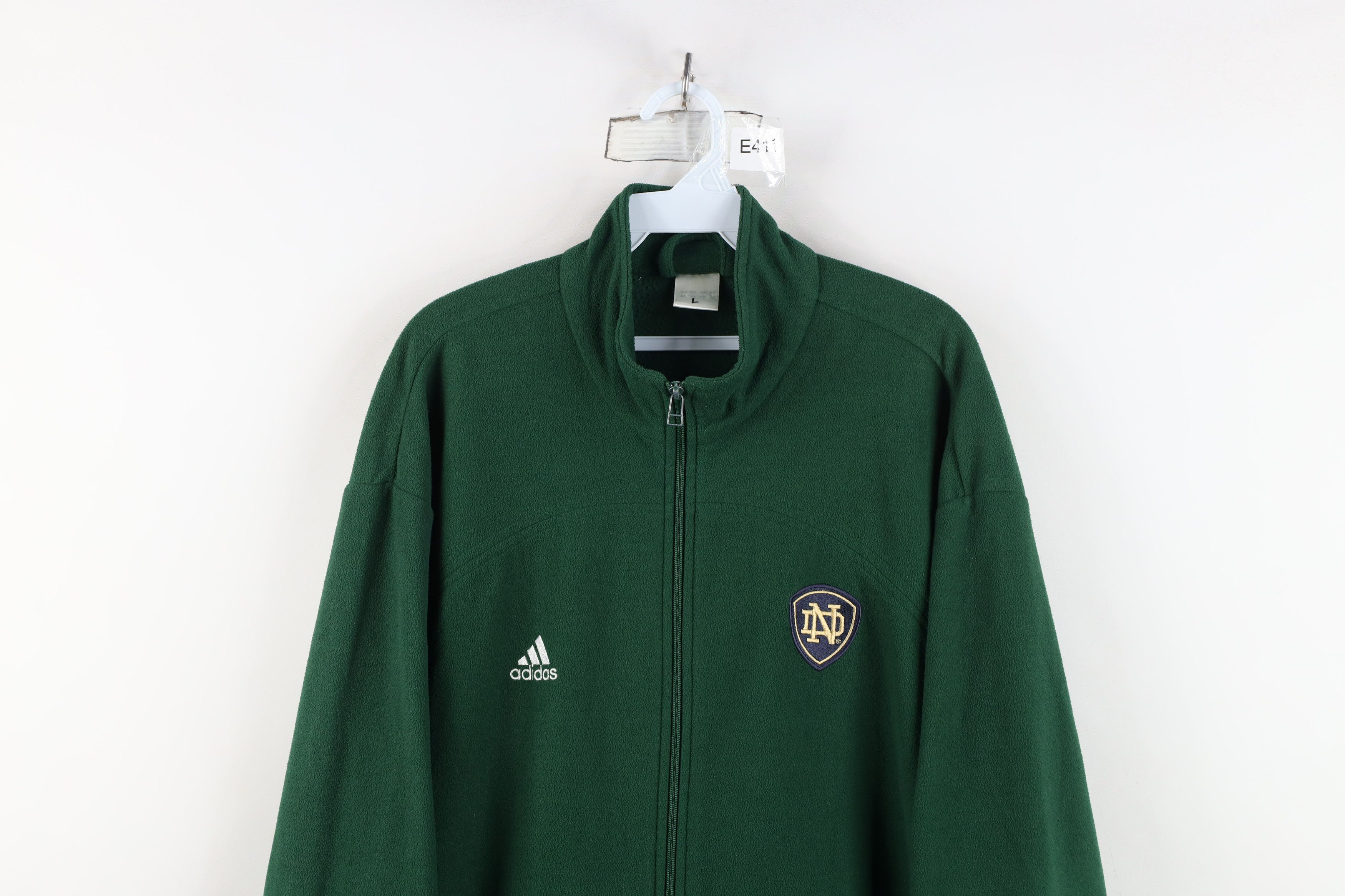 Adidas Vintage Adidas Dame University Full Zip Fleece Jacket Green Size US L / EU 52-54 / 3 - 2 Thumbnail