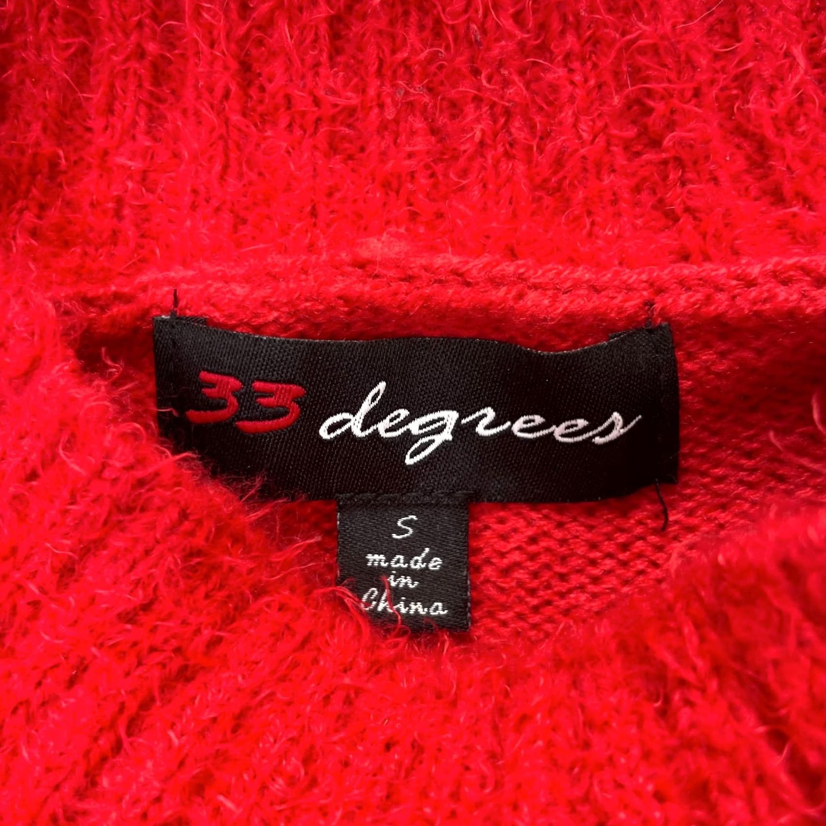 Vintage 33 Degrees Sweater Womens Small Red Flamingo Bells Tinsel Sequins Ugly Christmas Size S / US 4 / IT 40 - 3 Thumbnail