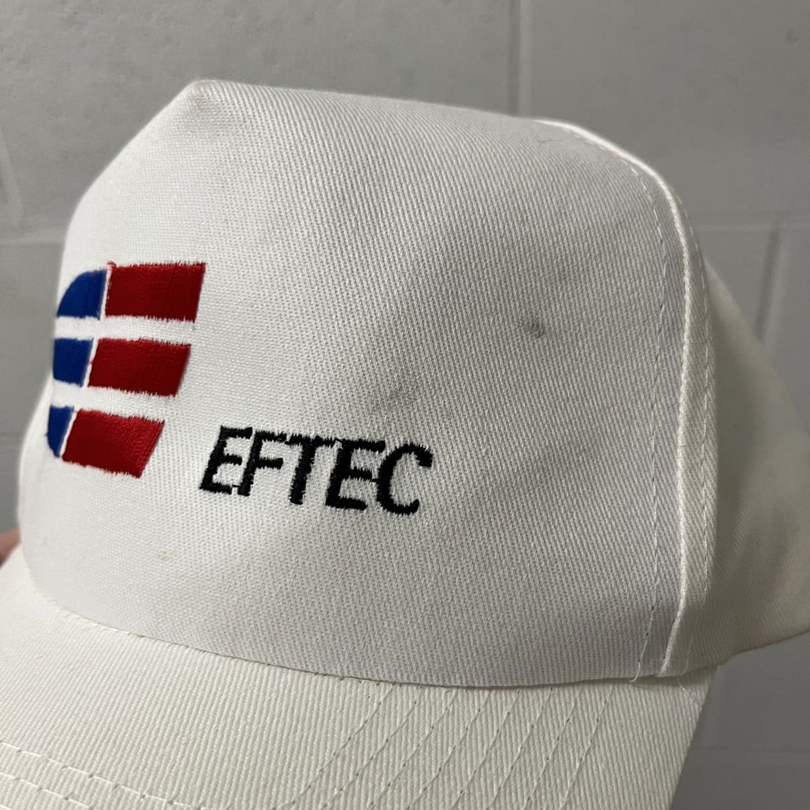 Vintage Vintage 1990’s Manufacturing Snapback Hat O/S White Size ONE SIZE - 6 Thumbnail