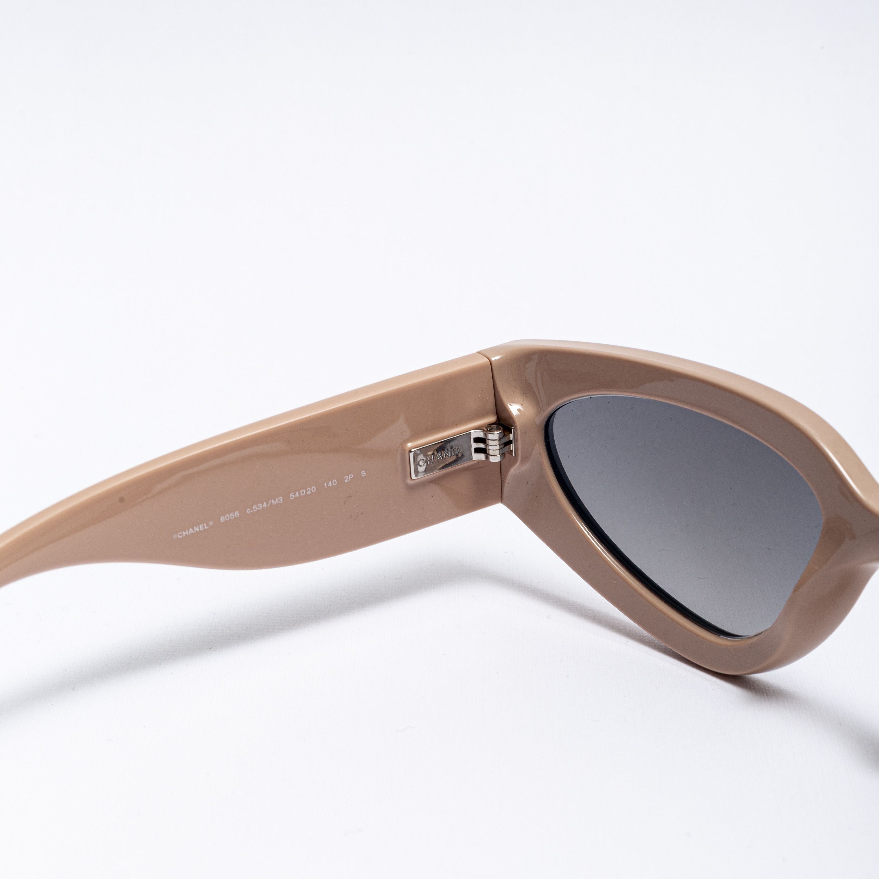 Chanel CHANEL 0CH6056 C534M3 Sunglasses BEIGE/BLACK Size ONE SIZE - 3 Thumbnail
