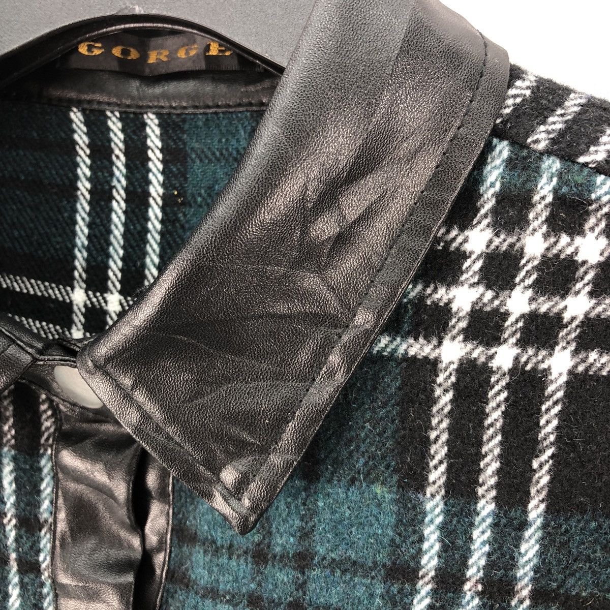 Japanese Brand Vintage Flannel Green Tartan Check Snap Button up by Gorge Size M / US 6-8 / IT 42-44 - 8 Thumbnail
