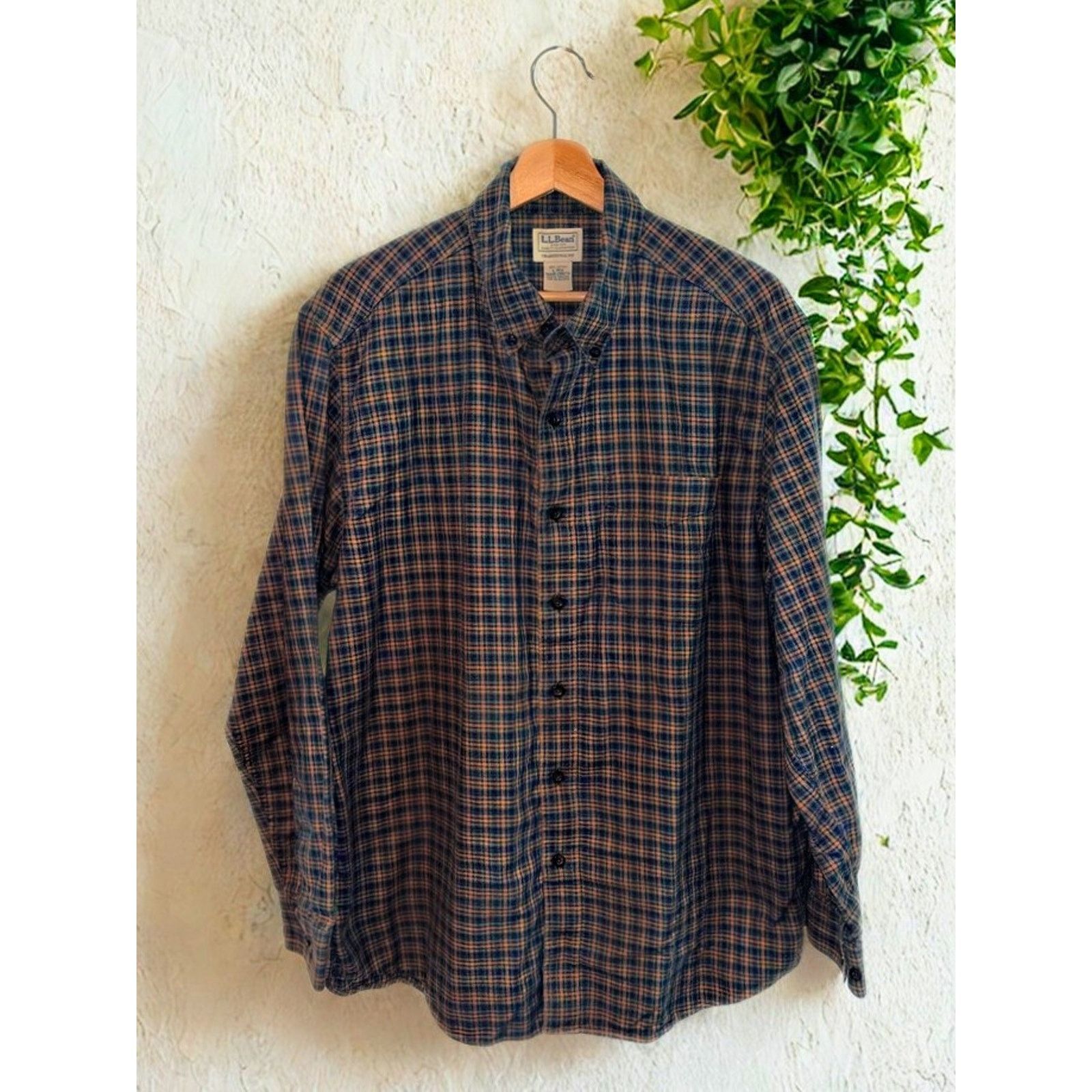 L.L. Bean LL Bean Sz. Large Plaid Houndstooth Button Down Shirt Size US L / EU 52-54 / 3 - 5 Thumbnail