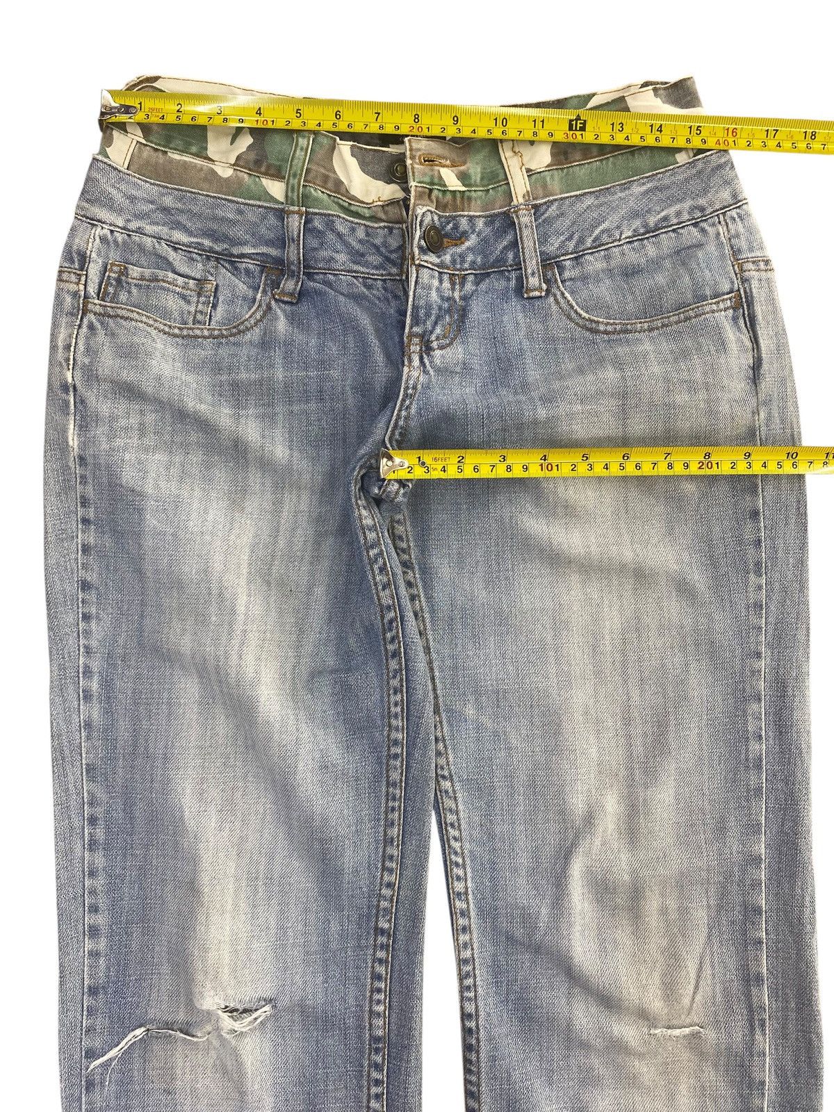 Japanese Brand Japanese Brand Acid Wash Ripped Style Double Waist Jeans Size US 30 / EU 46 - 5 Thumbnail