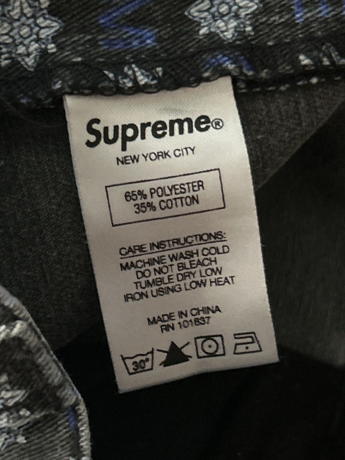 Supreme Supreme work short (SS19) black foulard Size US 32 / EU 48 - 4 Thumbnail