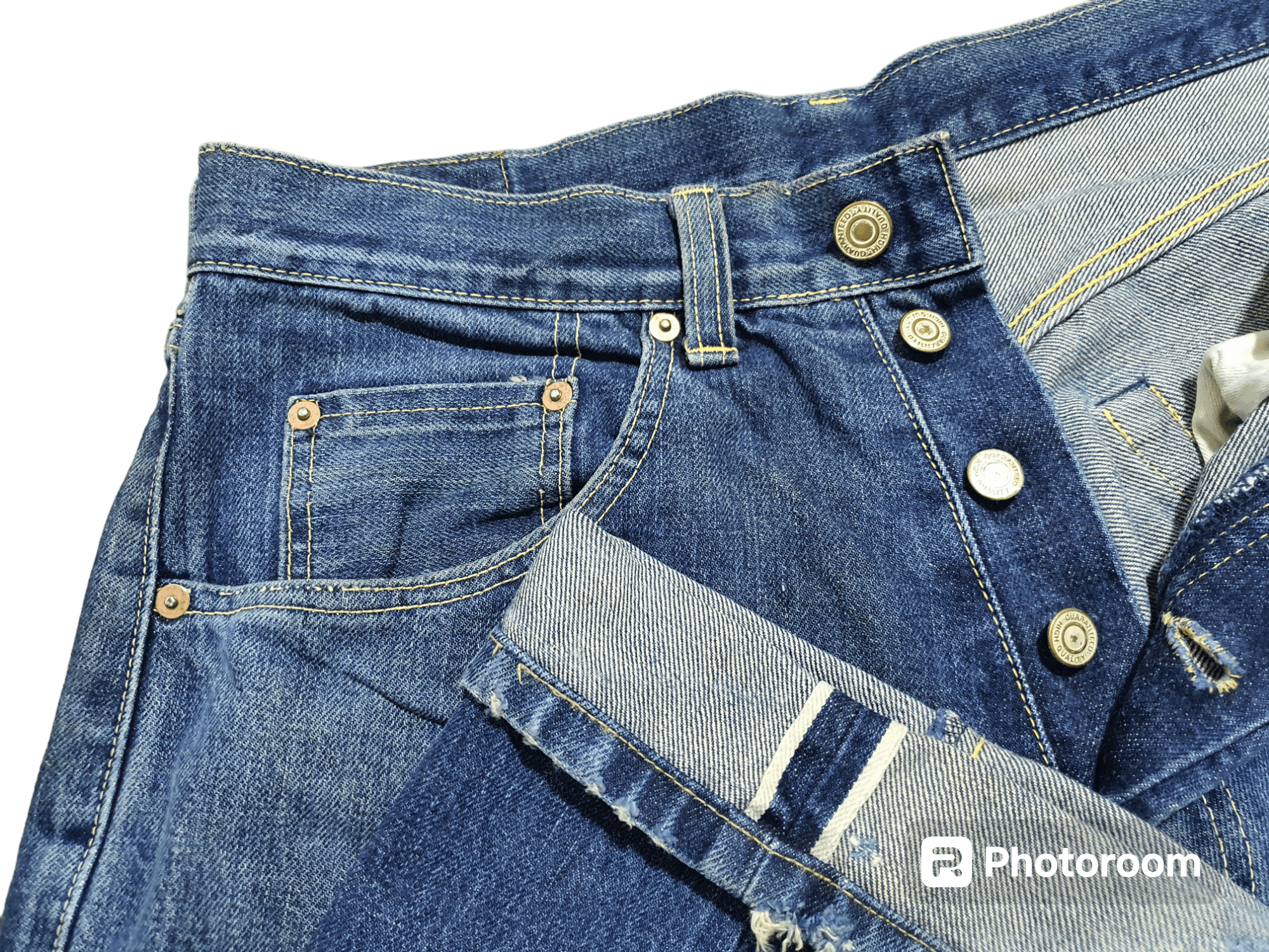 Studio D'Artisan × Vintage STUDIO D’ARTISAN 31/38.5 SELVEDGE BAGGY JEANS Size US 31 - 1 Thumbnail