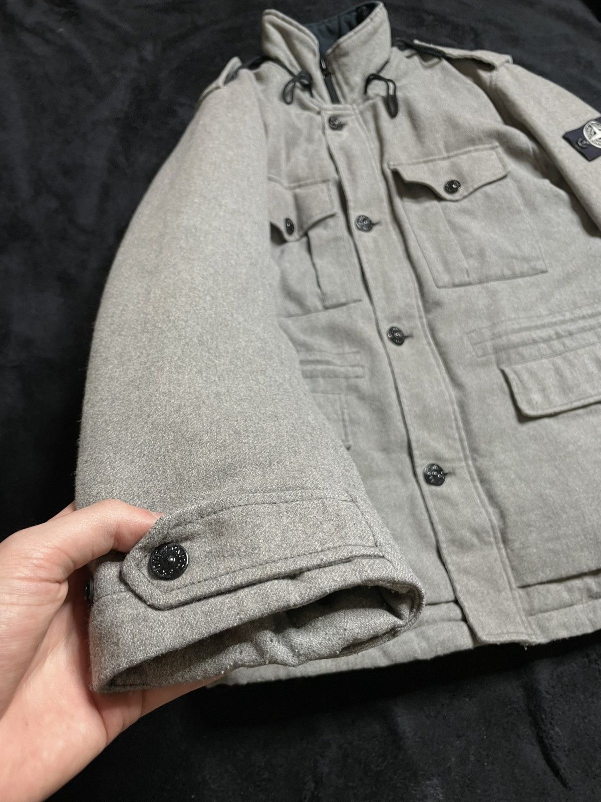 Stone Island Stone Island Ice Jacket Wool Blend Grey 2014 Size L Size US L / EU 52-54 / 3 - 7 Thumbnail