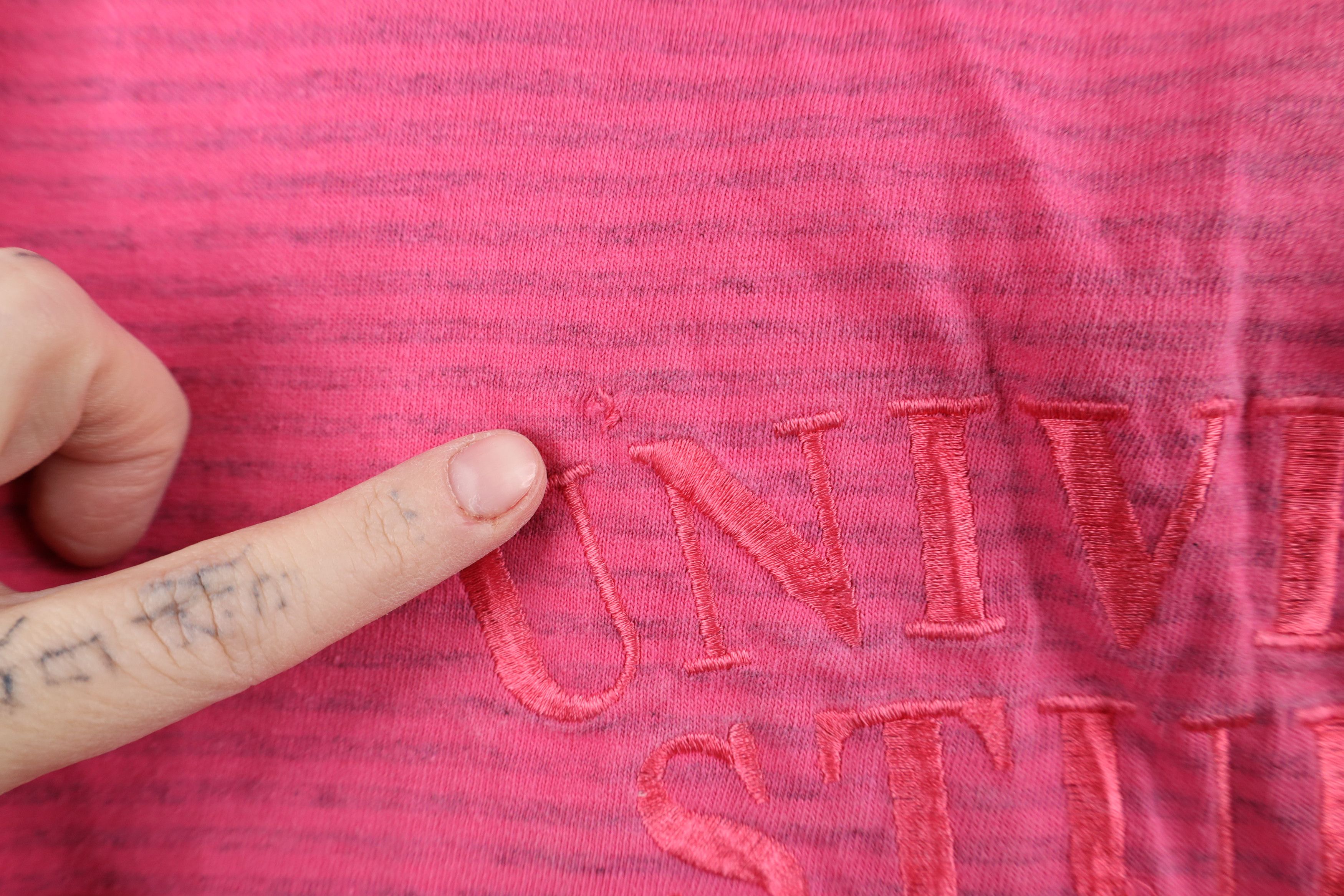 Vintage Vintage 90s Spell Out Striped Universal Studios T-Shirt Pink Size US M / EU 48-50 / 2 - 5 Thumbnail