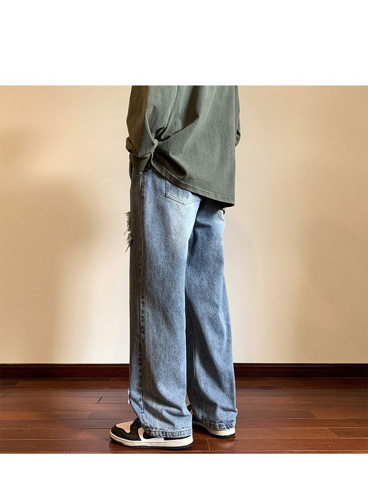 Japanese Brand Men's loose straight leg casual high street jeans Size US 32 / EU 48 - 3 Thumbnail