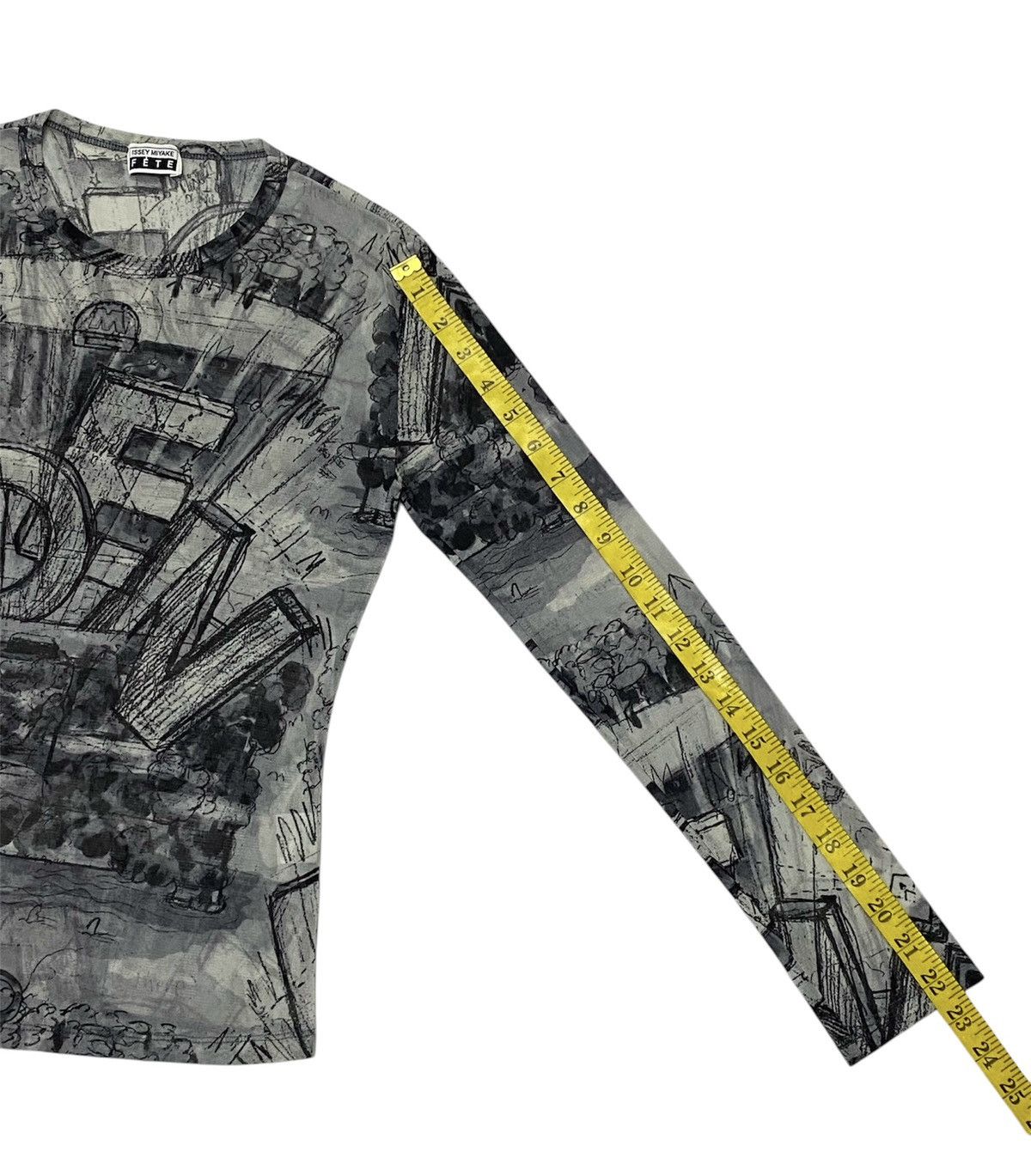 Issey Miyake 1998 Issey Miyake Fete Eden Sketch Graphic Mesh Top Size M / US 6-8 / IT 42-44 - 19 Thumbnail