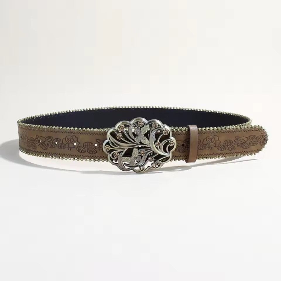 Japanese Brand Punk pu leather belt Size ONE SIZE - 2 Thumbnail