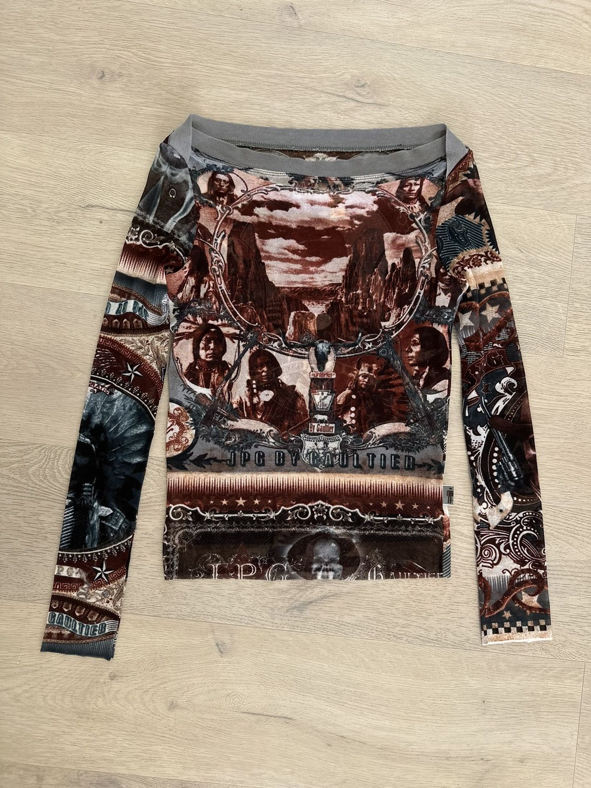 image of Jean Paul Gaultier Vintage Sweater in Brown, Women's (Size Small)