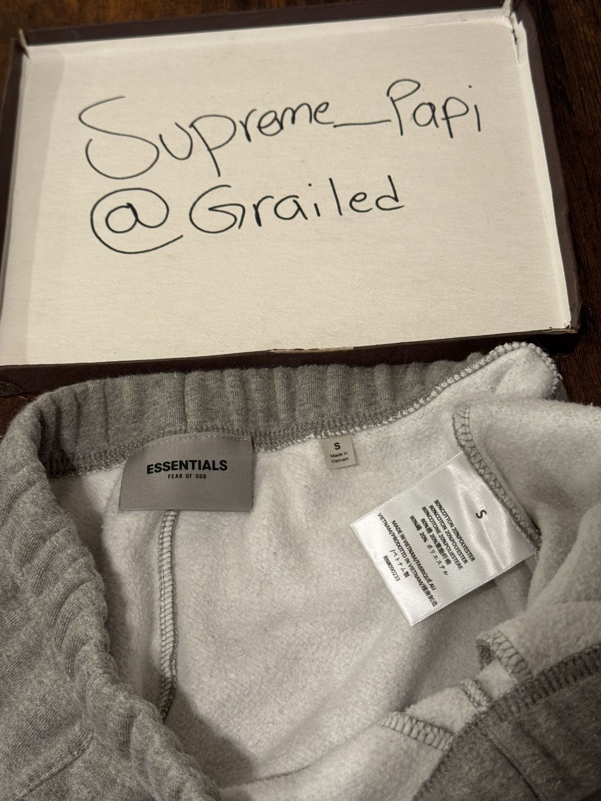 Fear of God 🔥Fear of God Essentials Sweatpants Dark Heather Oatmeal SZ S Size US 32 / EU 48 - 11 Thumbnail
