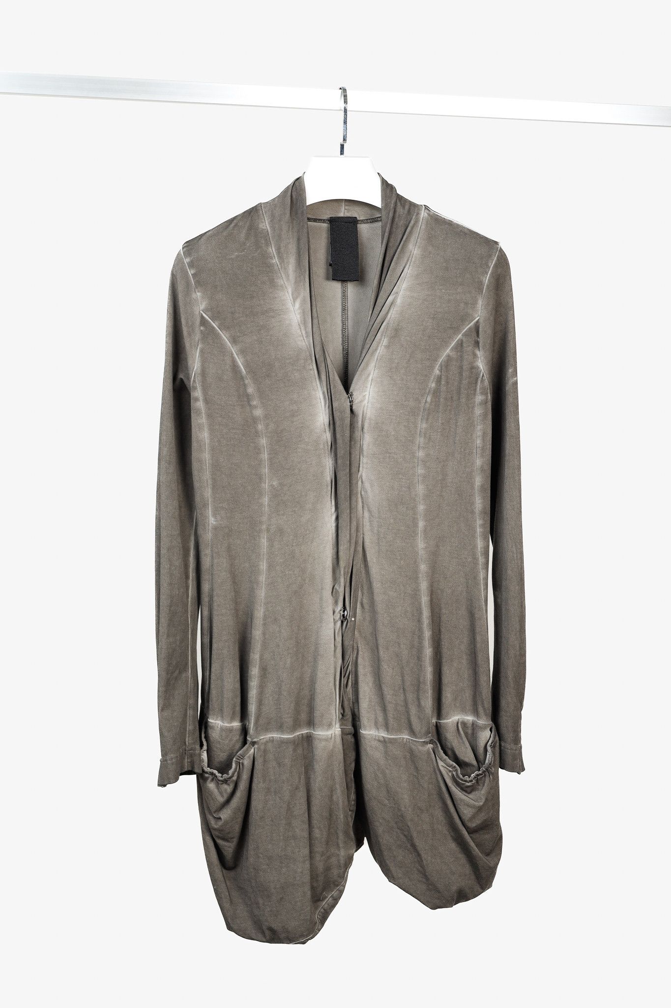 Rundholz Rundholz Distressed Brown Grey Ombre Rounded Hem Cardigan Size S / US 4 / IT 40 - 1 Thumbnail