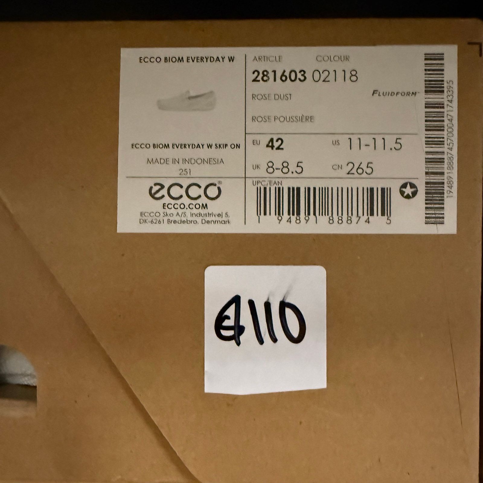 Ecco ECCO WOMEN'S 42 BIOM EVERYDAY SKIP ON ROSE DUST PINK SHOE Size US 11 / IT 41 - 5 Thumbnail