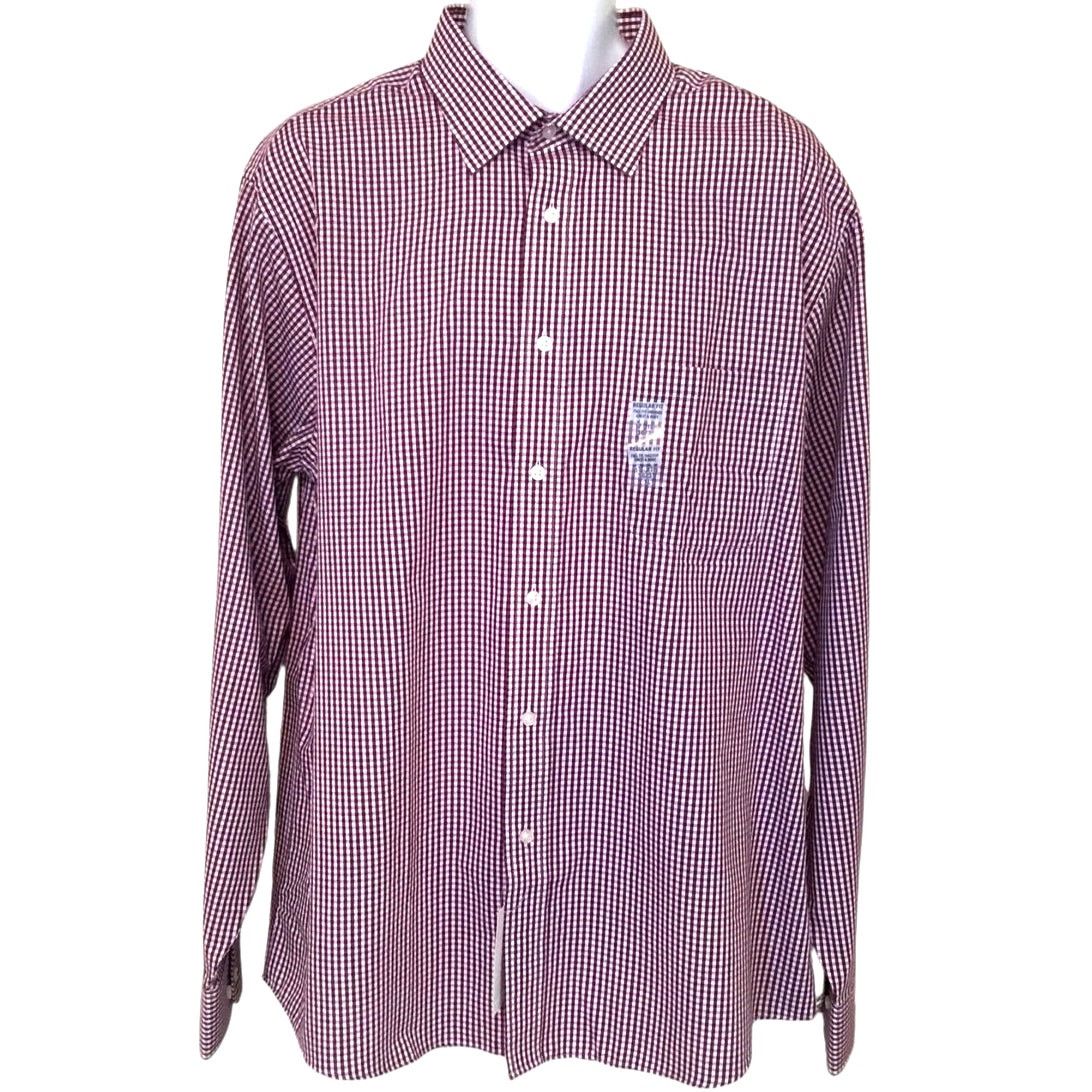 Chaps Chaps Shirt Wine Check XL 17-17.5-36/37 New with Tag $45.00 Size US XL / EU 56 / 4 - 1 Thumbnail