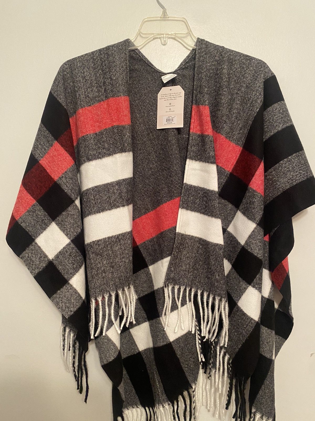 Other Nwt classic black and red plaid Jack and Missy wrap one size Size ONE SIZE - 1 Thumbnail