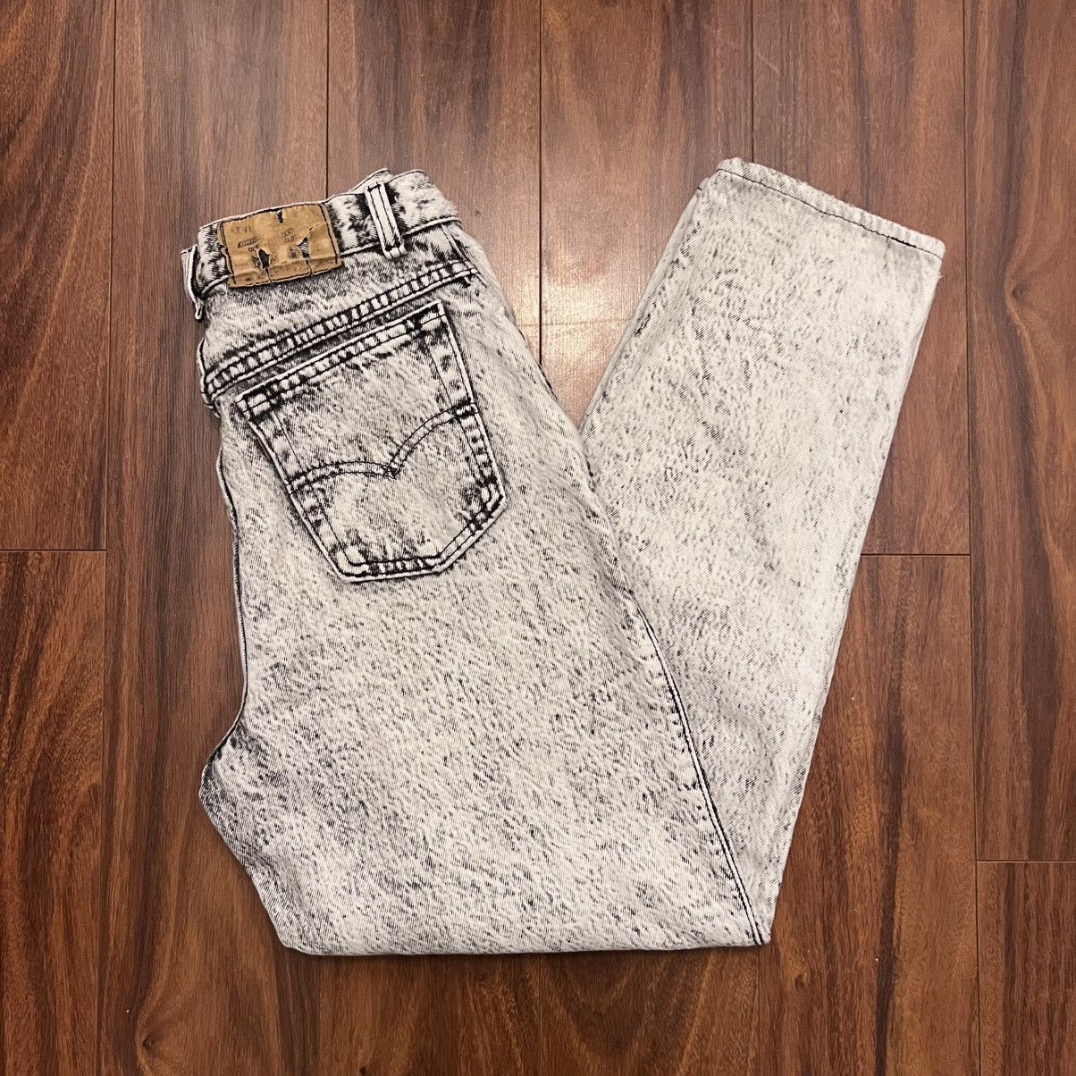 Levi's Vintage Clothing Vintage 80s Levis 544 high waisted acid wash Denim Jeans 11 Size 34" / US 12 / IT 48 - 1 Thumbnail