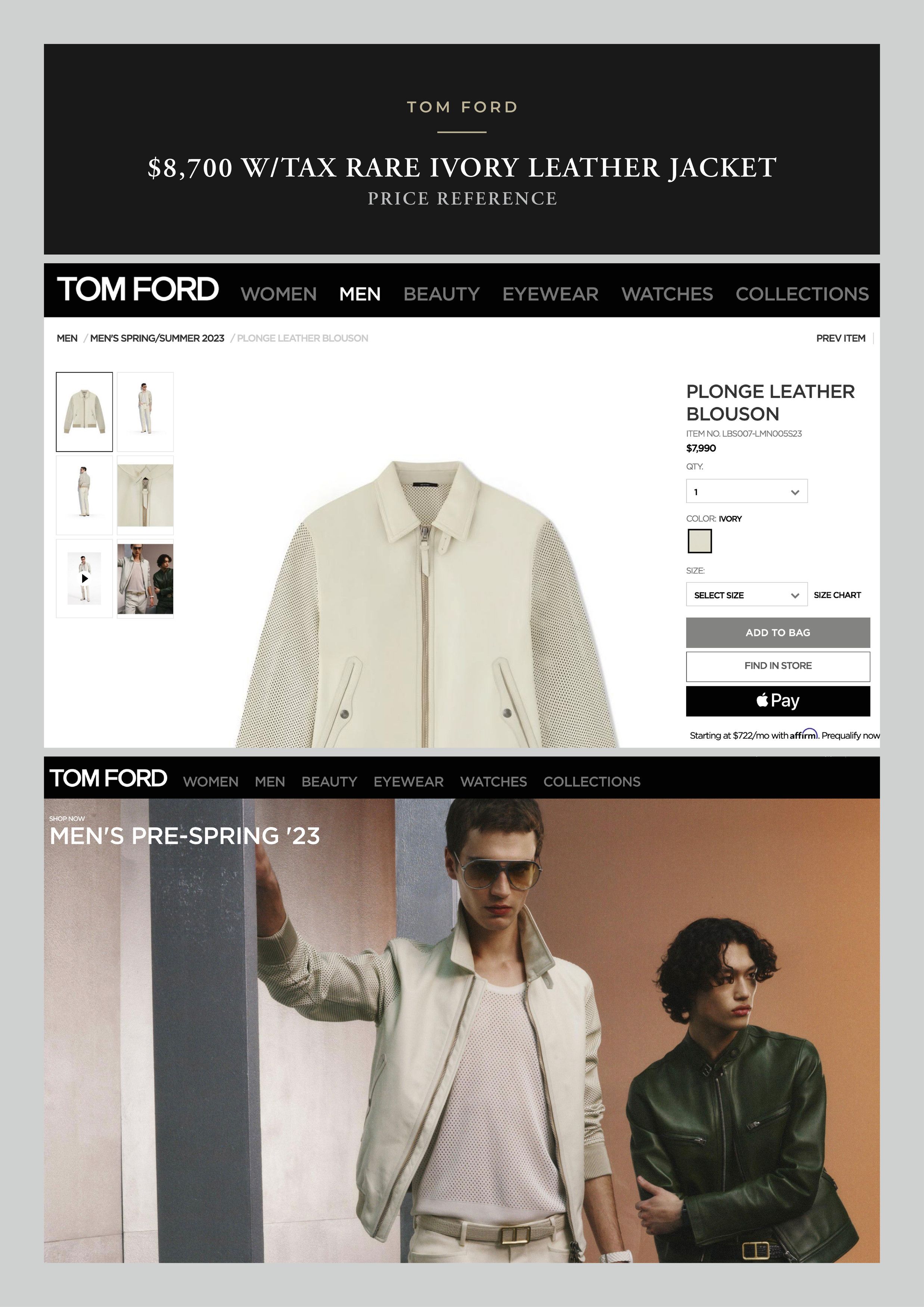 Tom Ford Fits 50-52, Ultimate Rare $8,700 w/tax Perforated Jacket Size US L / EU 52-54 / 3 - 7 Thumbnail