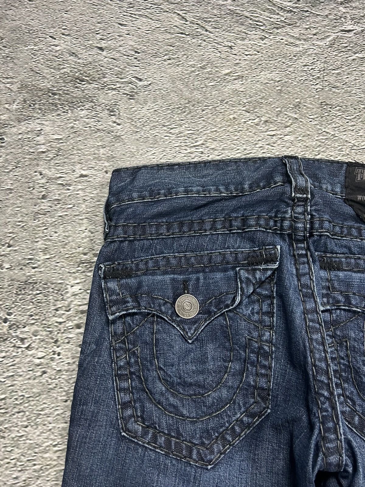 True Religion True Religion vintage jeans navy black thick stitching Y2K Size US 30 / EU 46 - 4 Thumbnail