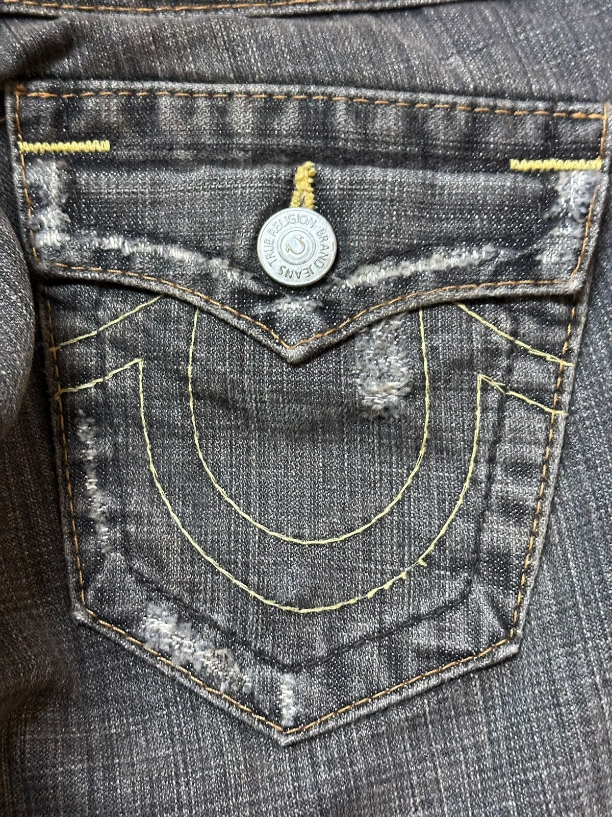 True Religion Vintage True Religion Flare Bootcut Grunge Distressed Denim Size US 31 - 6 Thumbnail
