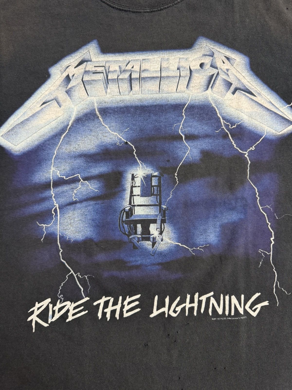 Metallica Vintage Style Metallica Ride the Lightning Band T Shirt Size US L / EU 52-54 / 3 - 6 Thumbnail
