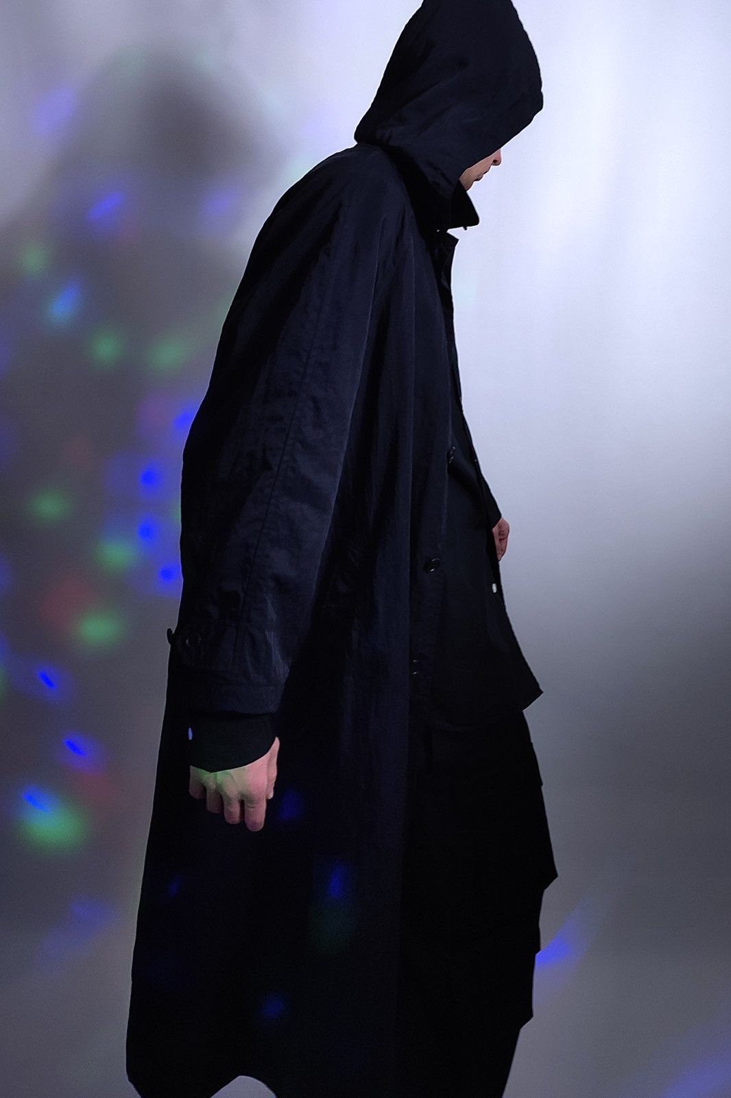 Yohji Yamamoto Oversized Nylon Hood Trench Coat