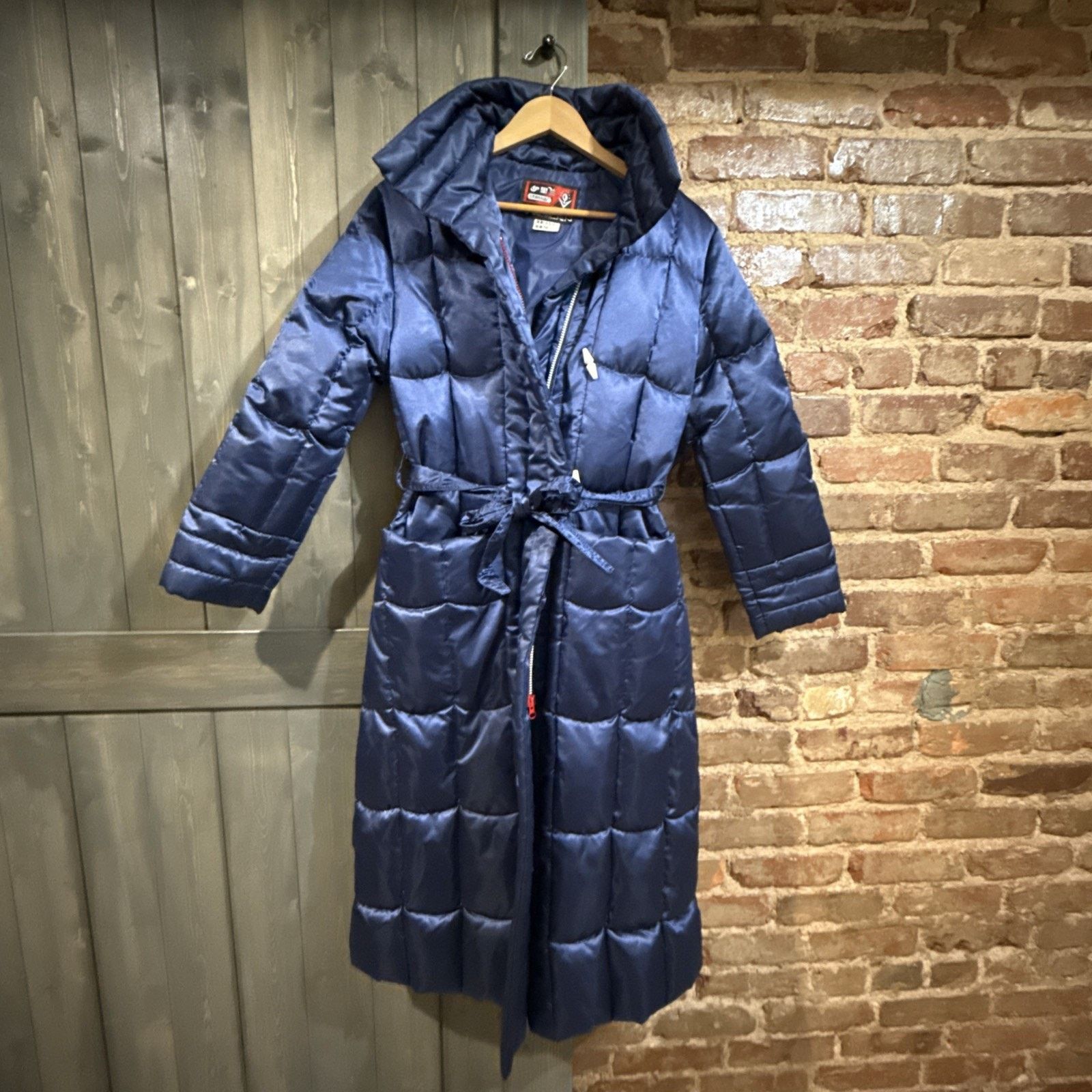 & Other Stories Vtg 90’s Yililan Chinese Womens M/S Puffer Down Navy Parka Size S / US 4 / IT 40 - 4 Thumbnail