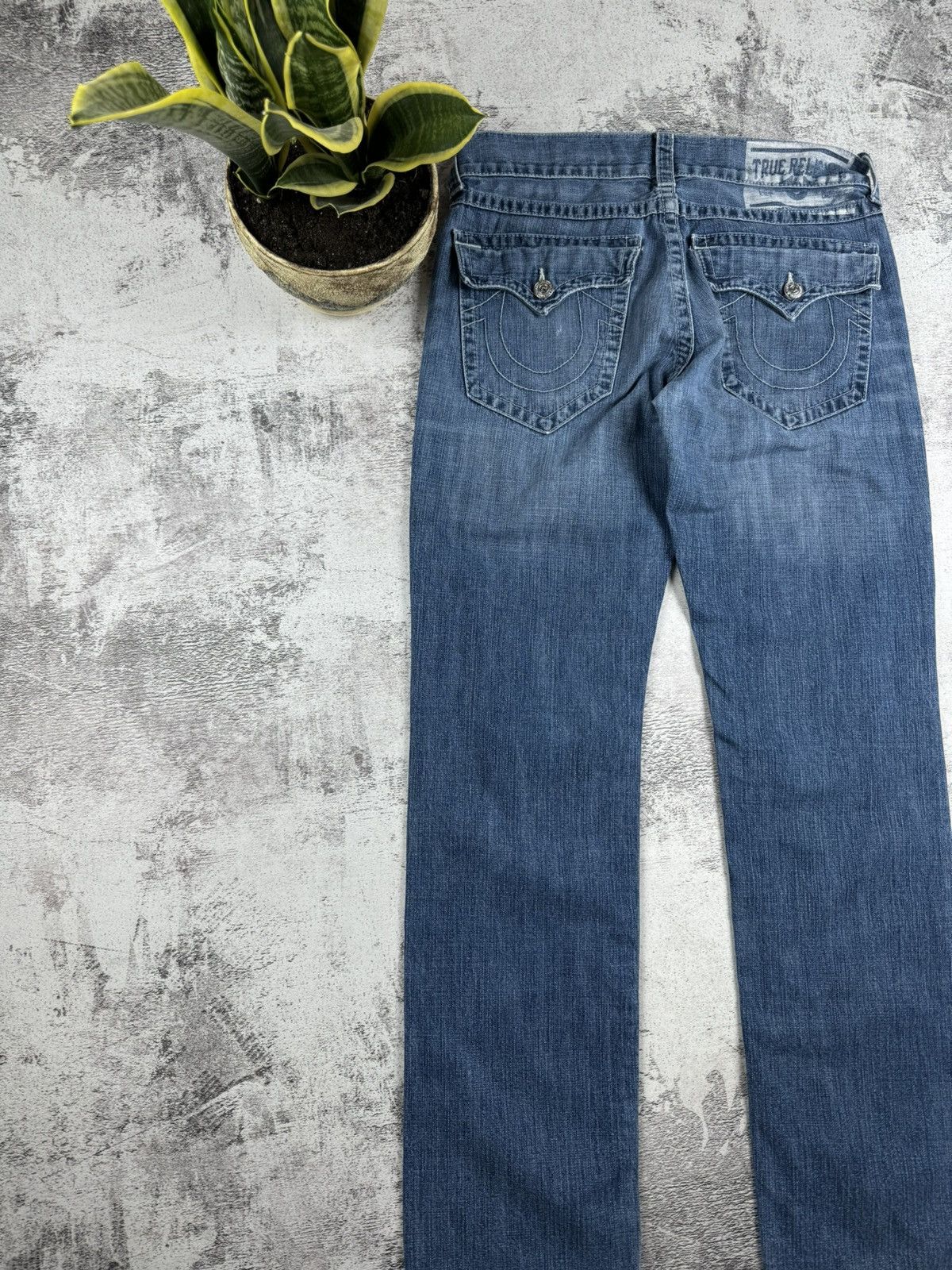 True Religion Vintage True Religion Y2K Distressed Faded Rap Jeans Denim Size US 32 / EU 48 - 3 Thumbnail