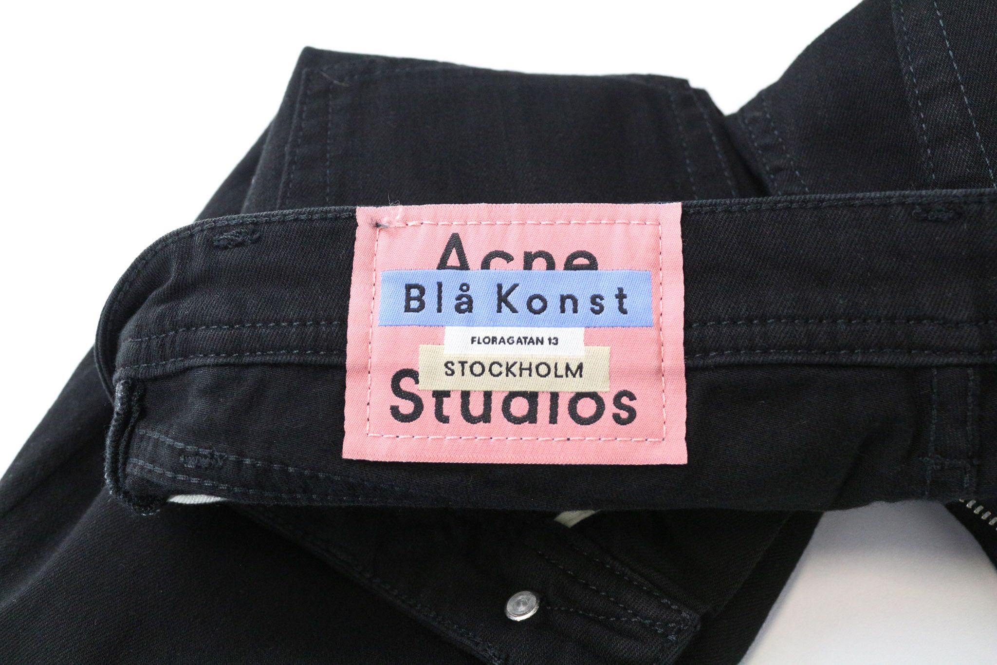 Acne Studios BLA KONST W25/L32 Black Skinny Denim Jeans 74742 Size 25" / US 0 / IT 36 - 6 Thumbnail
