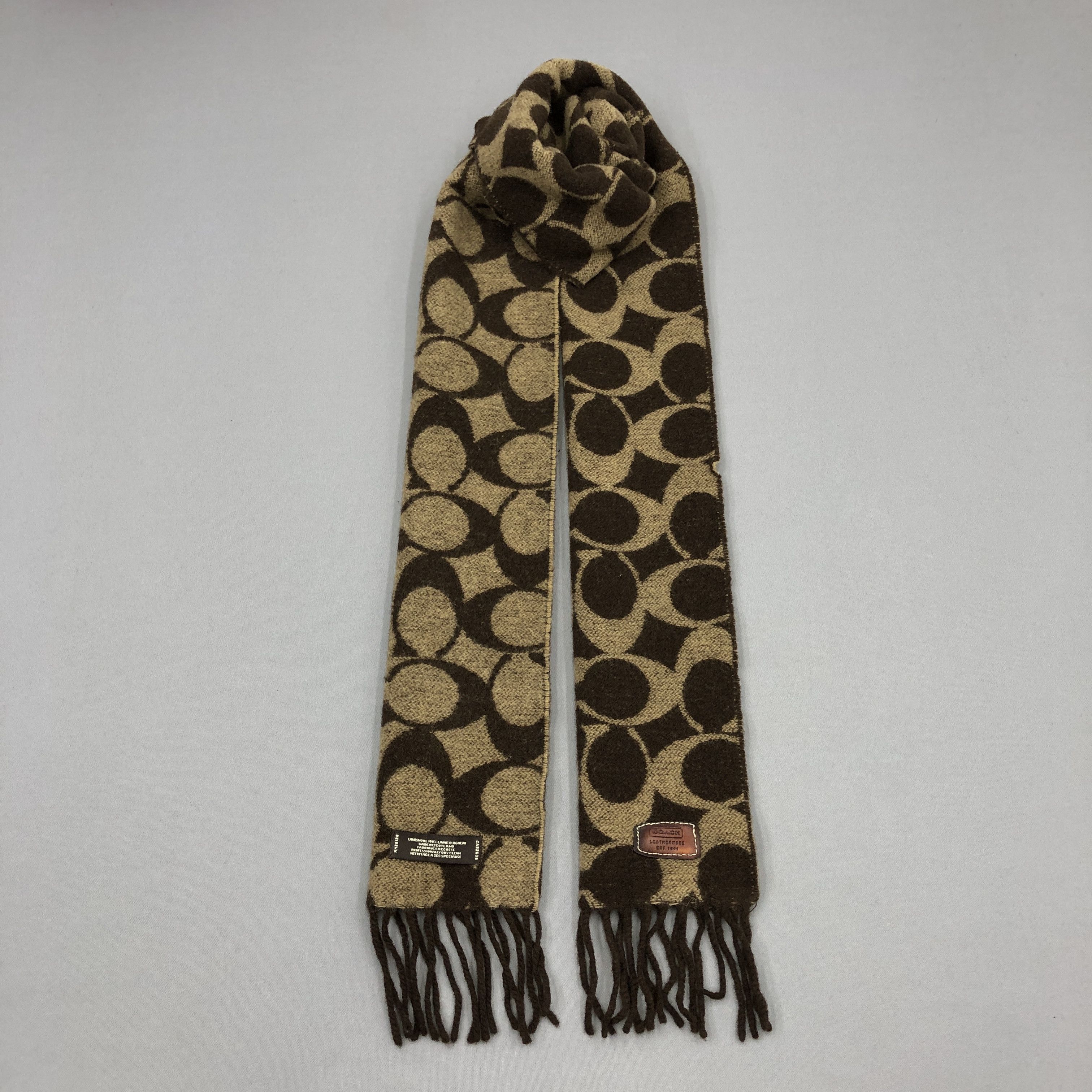 Coach × Vintage Vintage Coach Scarf Muffler Wool Cashmere Scarves Size ONE SIZE - 1 Thumbnail