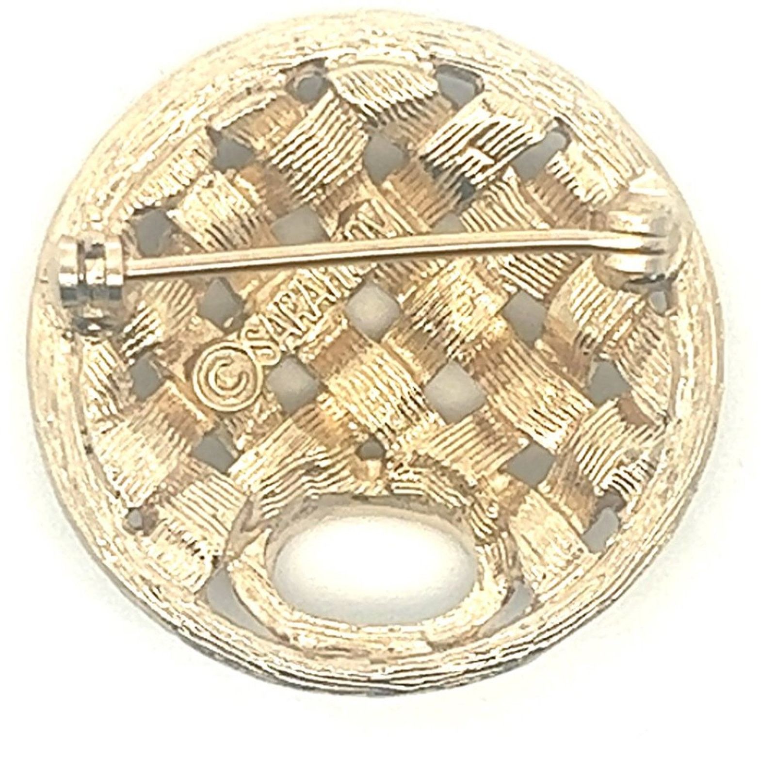 & Other Stories Vintage Signed - Sara Coventry Basket Weave Shield Brooch Size ONE SIZE - 4 Thumbnail