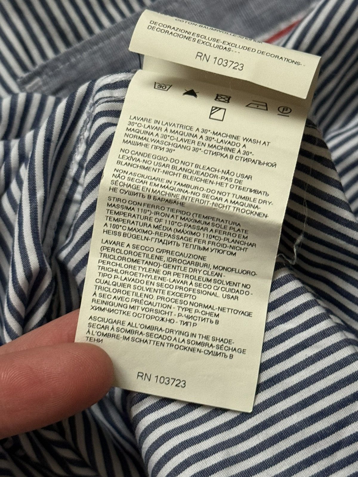 Armani × Vintage Armani Jeans XL striped shirt polo long sleeve button up Size US M / EU 48-50 / 2 - 13 Thumbnail