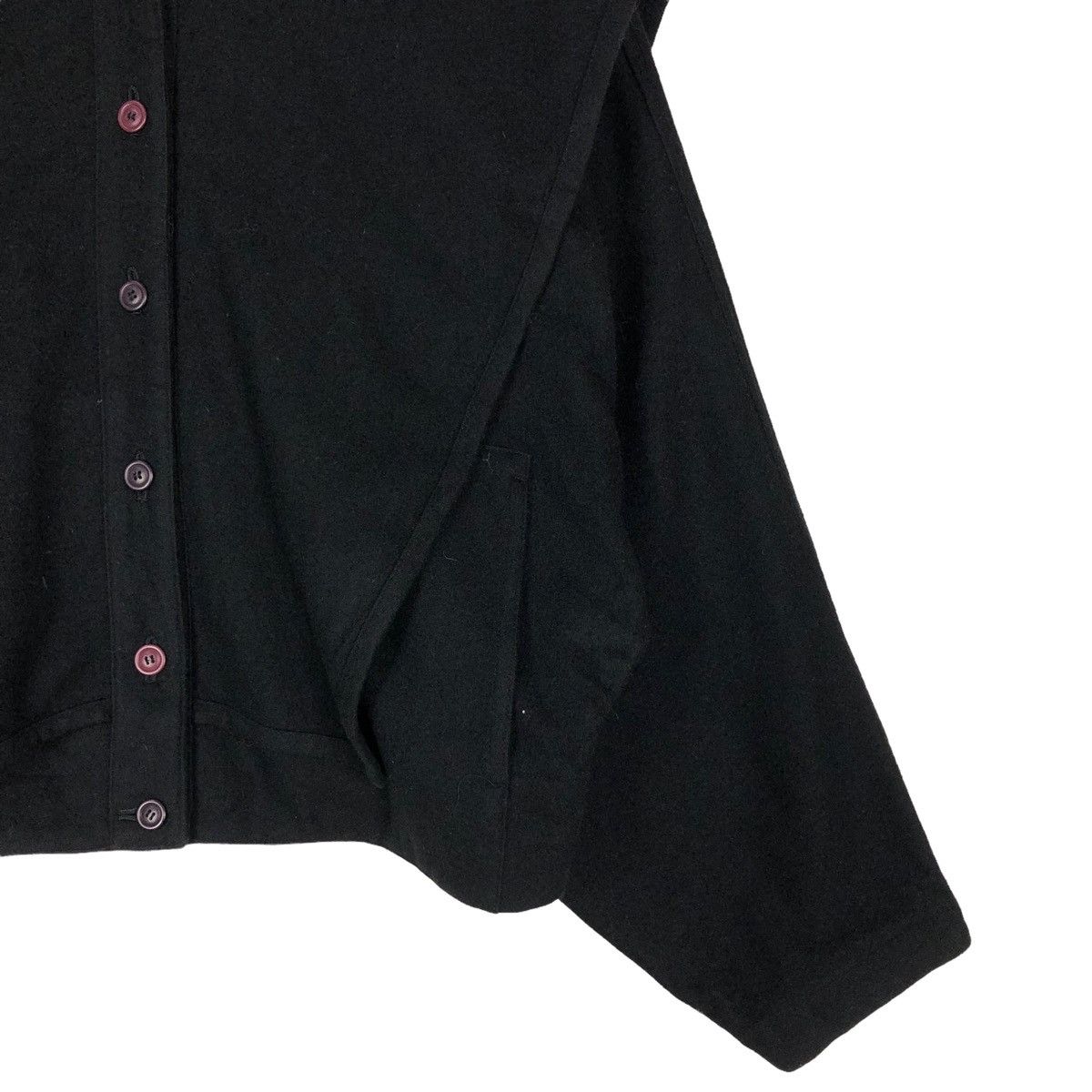 Issey Miyake 🔥Rich Black Wool Cropped Jacket Vintage 70’s Issey Miyake Size US M / EU 48-50 / 2 - 6 Thumbnail