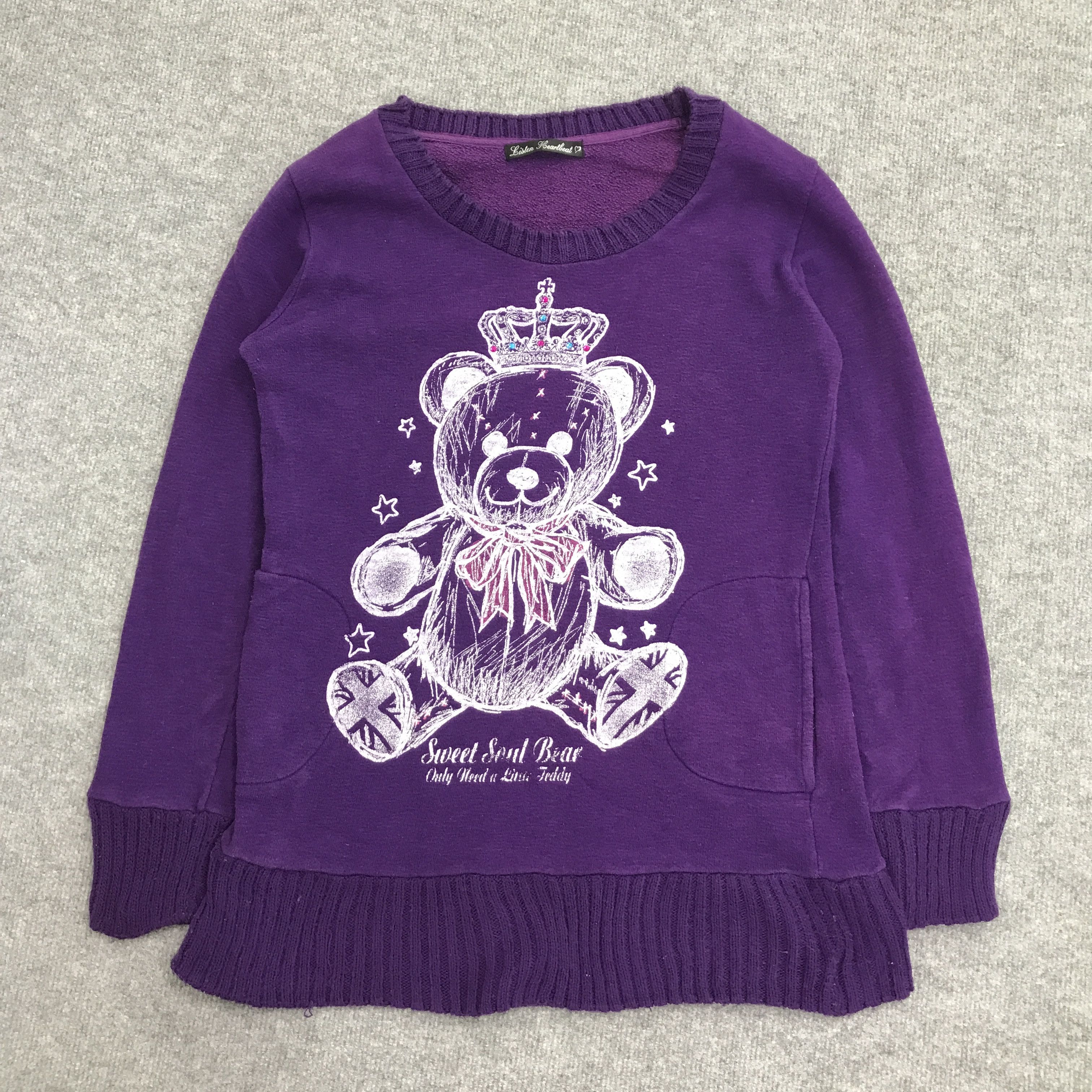 Japanese Brand BELIVE TEDDY WHOLE BEAR DESIGN SWEATSHIRTS Size S / US 4 / IT 40 - 1 Thumbnail