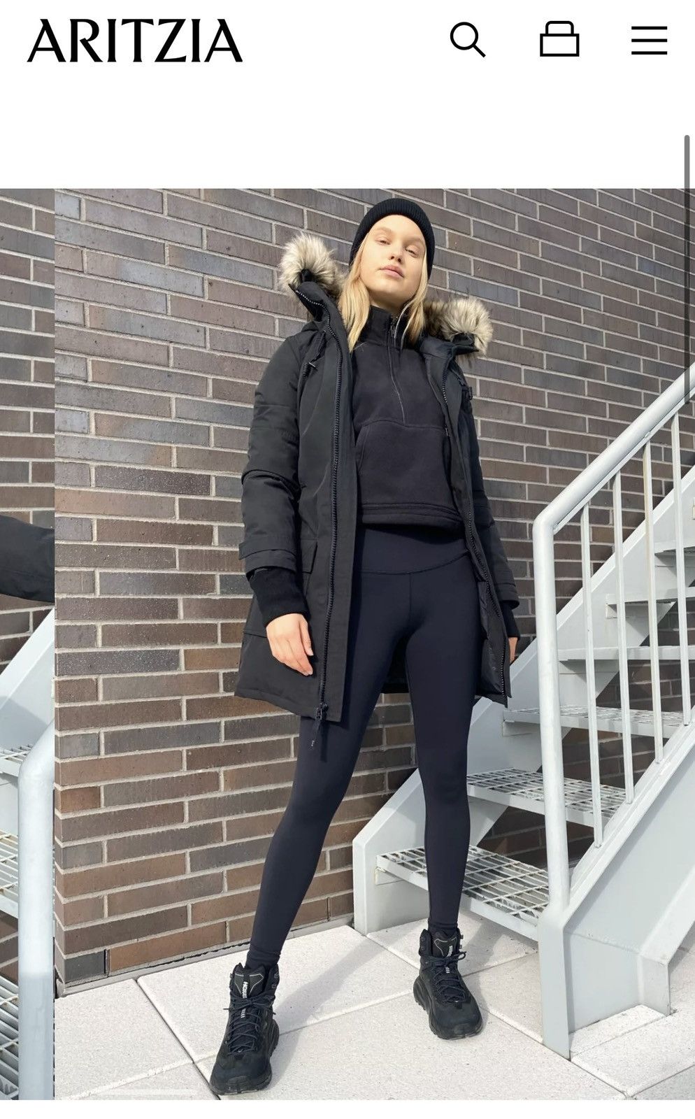 Aritzia BLACK ARITZIA BANCROFT PARKA Size XS / US 0-2 / IT 36-38 - 5 Thumbnail