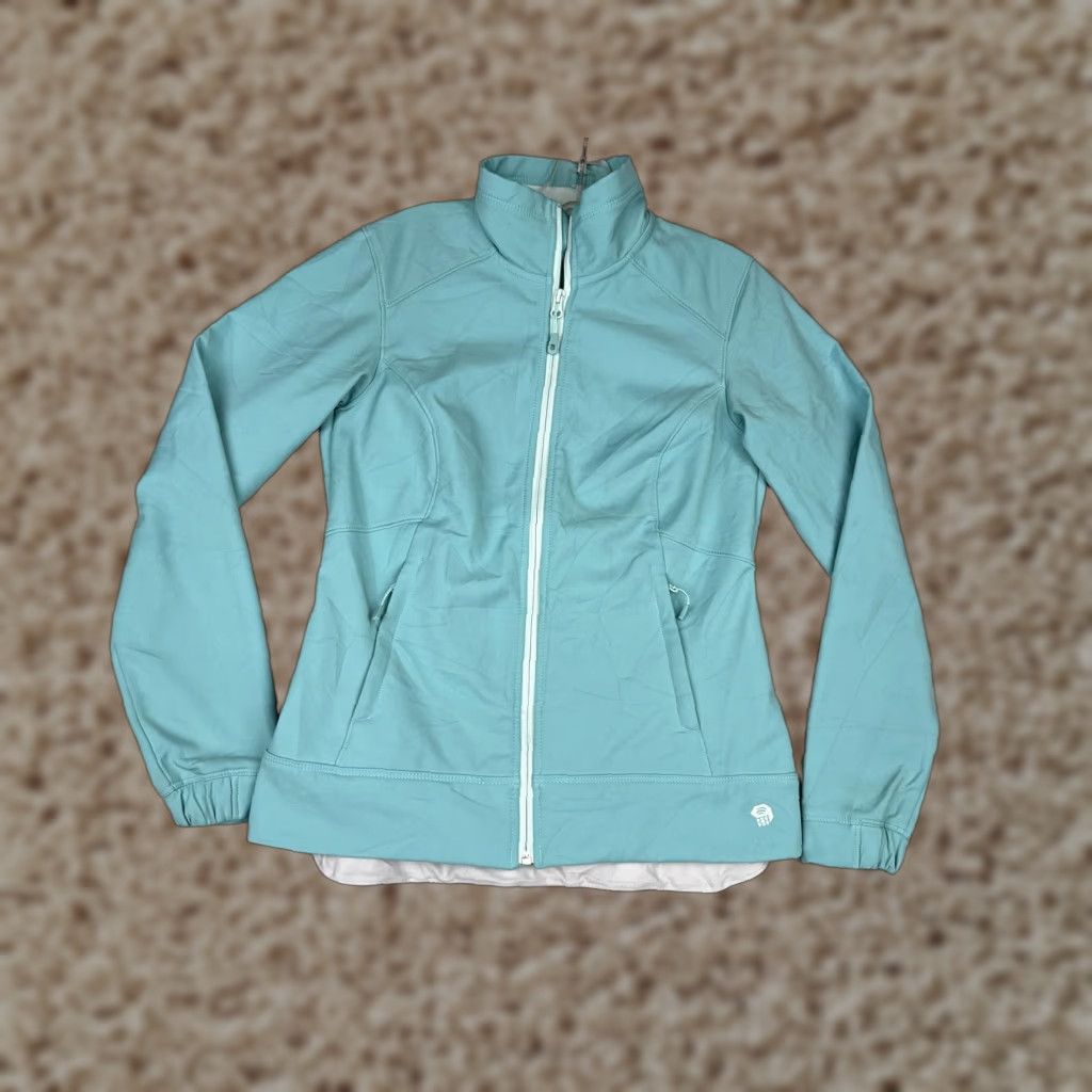 Mountain Hardwear Mountain Hardwear Jacket Womens Small Blue Softshell Full Zip Fleece Hiking Poly Size S / US 4 / IT 40 - 1 Thumbnail