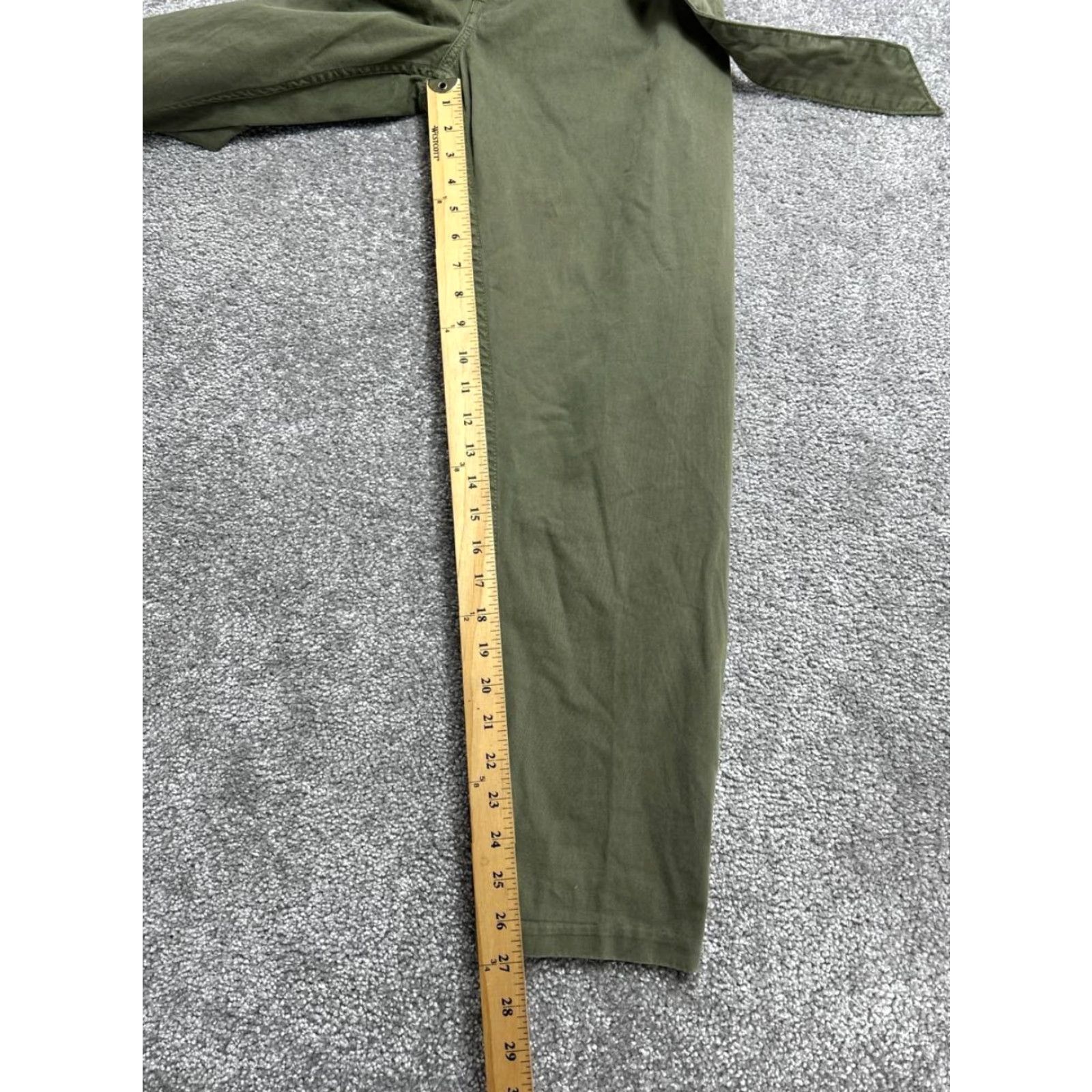 Vintage Current Elliott Jumpsuit Women’s Green Denim Cotton Belted Mele Coverall (0) Size 25" / US 0 / IT 36 - 5 Thumbnail