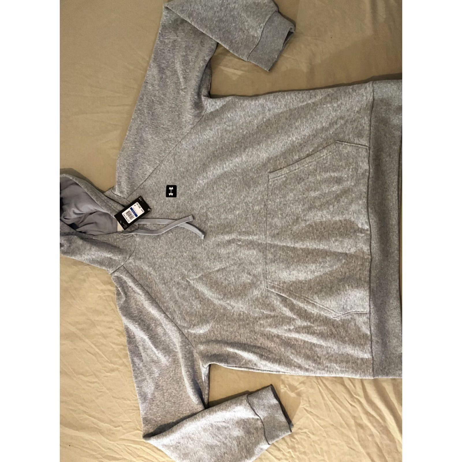 Under Armour Mens Under Armour Hoodie Sweater XL Grey Gray Cotton New Size US XL / EU 56 / 4 - 2 Thumbnail