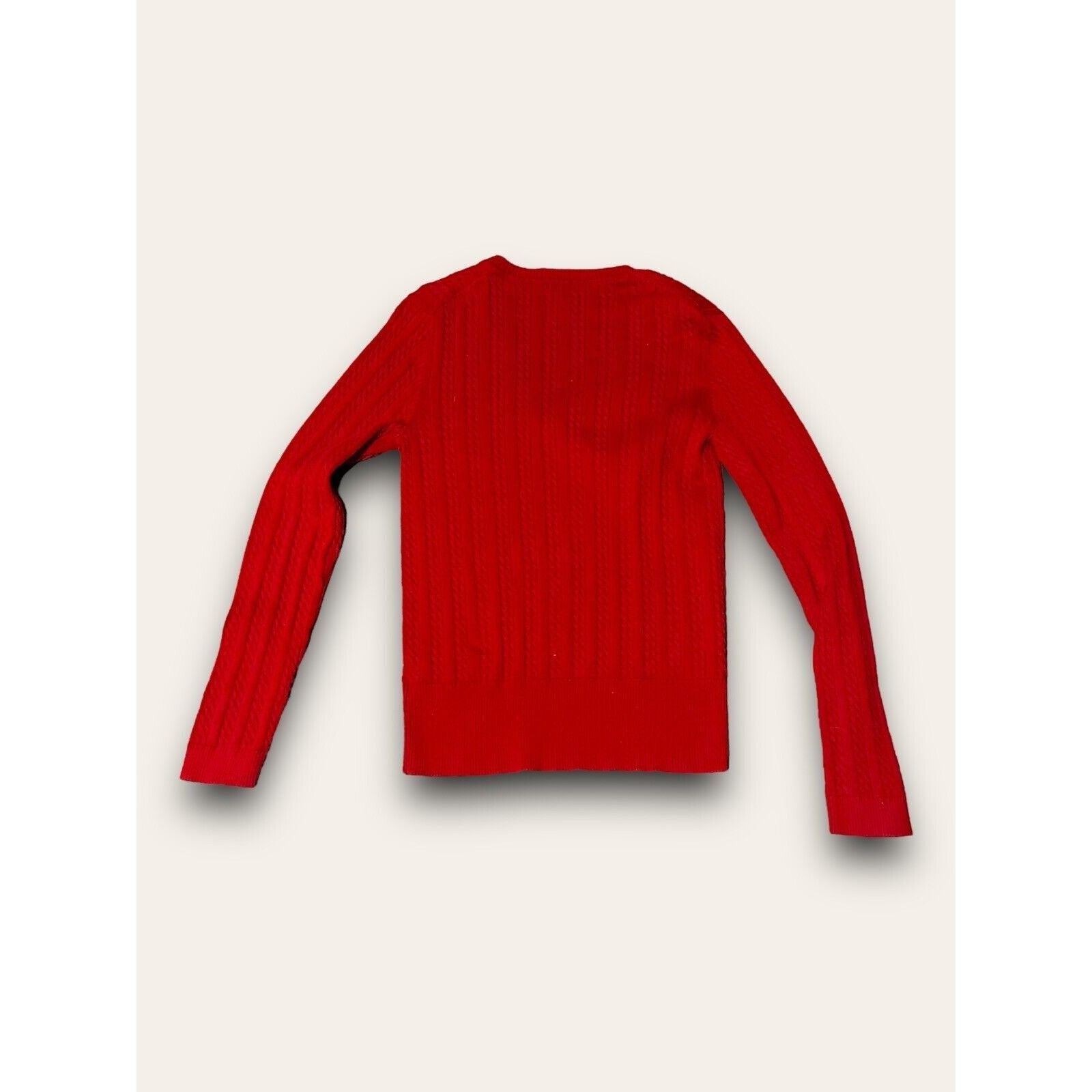 Tommy Hilfiger Vintage Tommy Hilfiger Sweater Womens Large Cable Knit V Nec Size L / US 10 / IT 46 - 2 Thumbnail