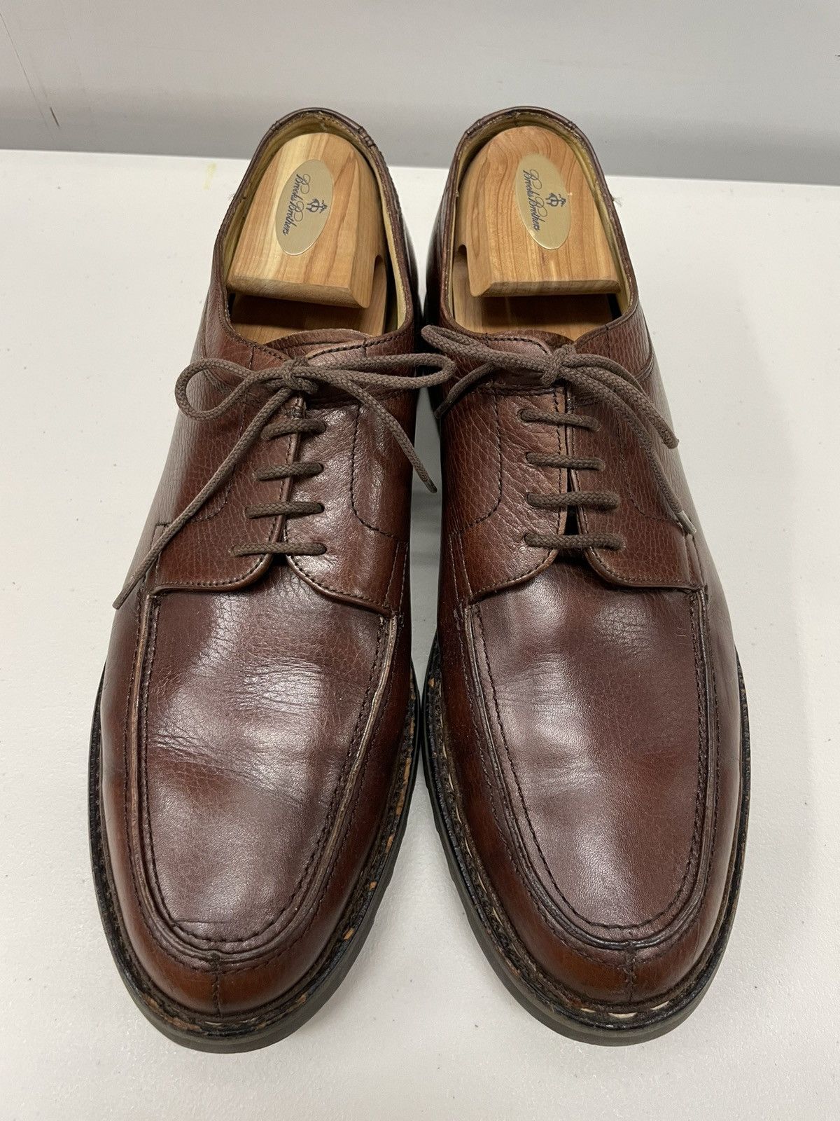 John Lobb Uzes Blucher Walking Shoes Moc Toe Lug Sole Leather Size US 11 / EU 44 - 4 Thumbnail