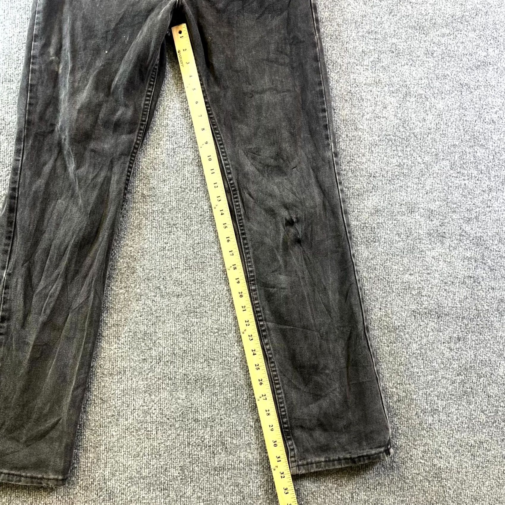 Lee VINTAGE Lee Jeans Mens 34 Gray Men 34x34 Denim Dark Wash Straight Zip Fly Workwear Size US 34 / EU 50 - 4 Thumbnail