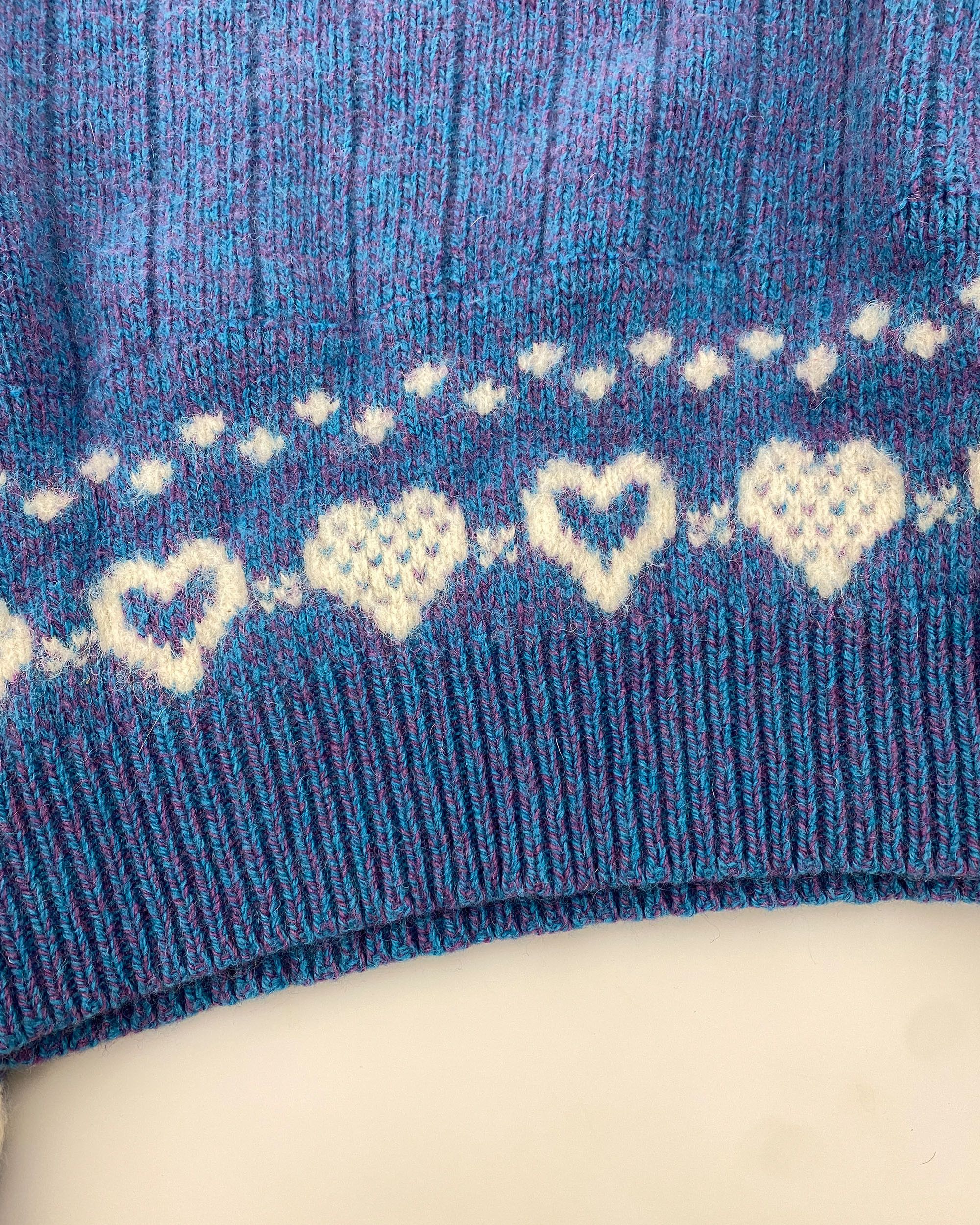 Woolrich Woolen Mills 1980s Hearts Wool Knit Sweater Size M / US 6-8 / IT 42-44 - 6 Thumbnail